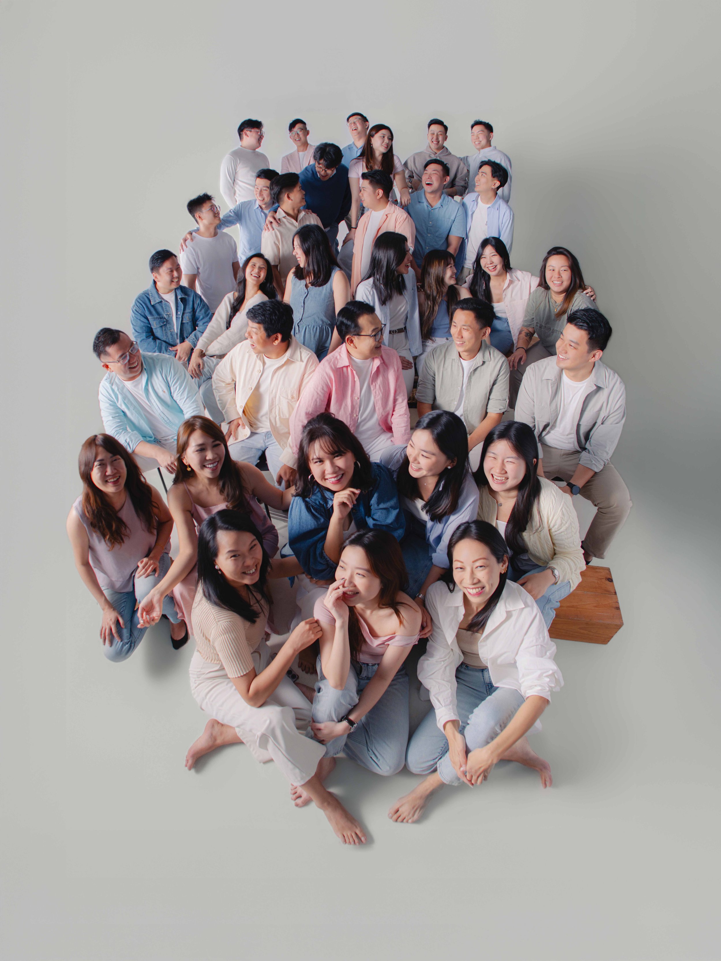 financial advisers group photoshoot singapore, professional photo shoot for personal branding at Terra photo studio