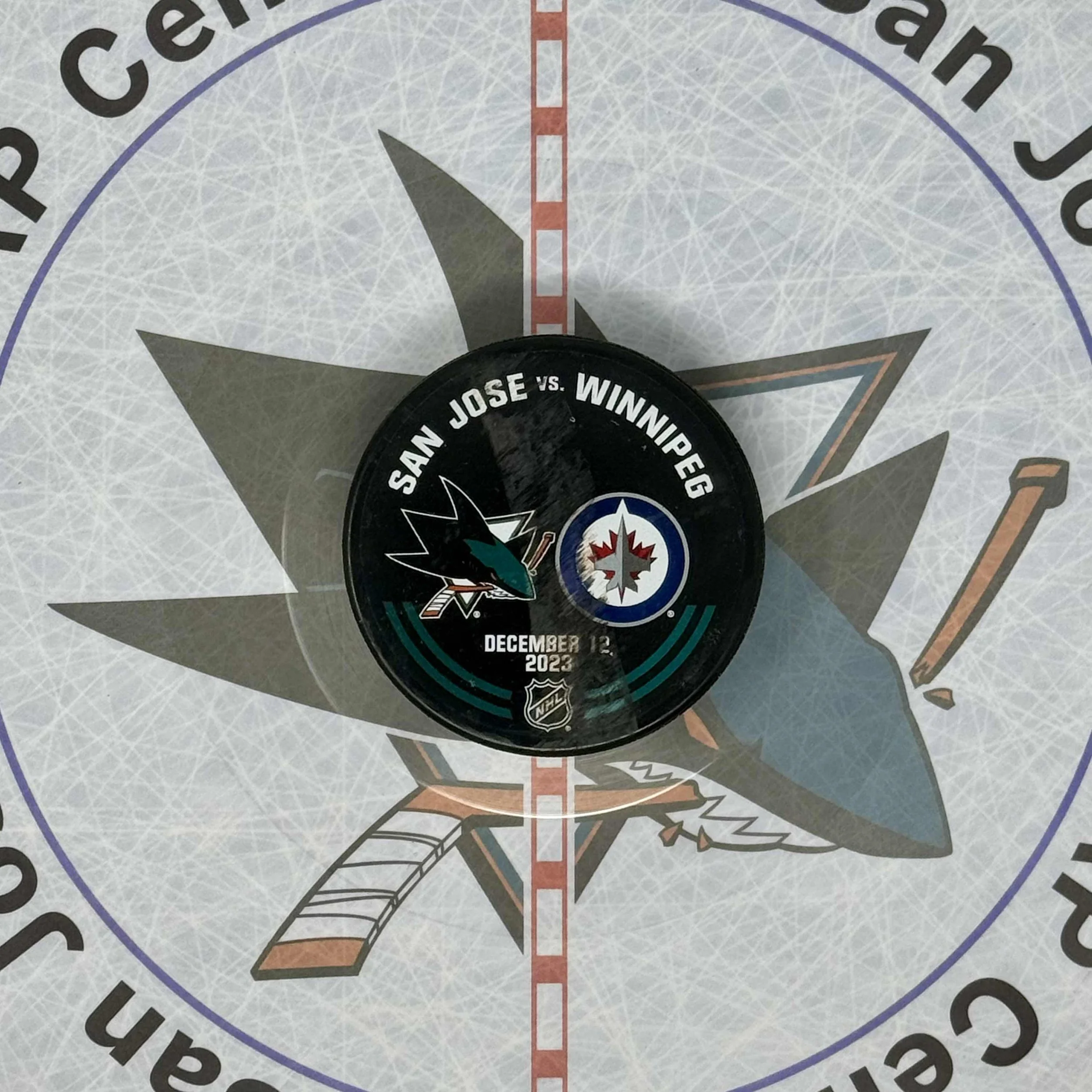 San Jose Sharks vs Winnipeg Jets 12-12-23 (2023-2024) — Sin Bin Sweaters