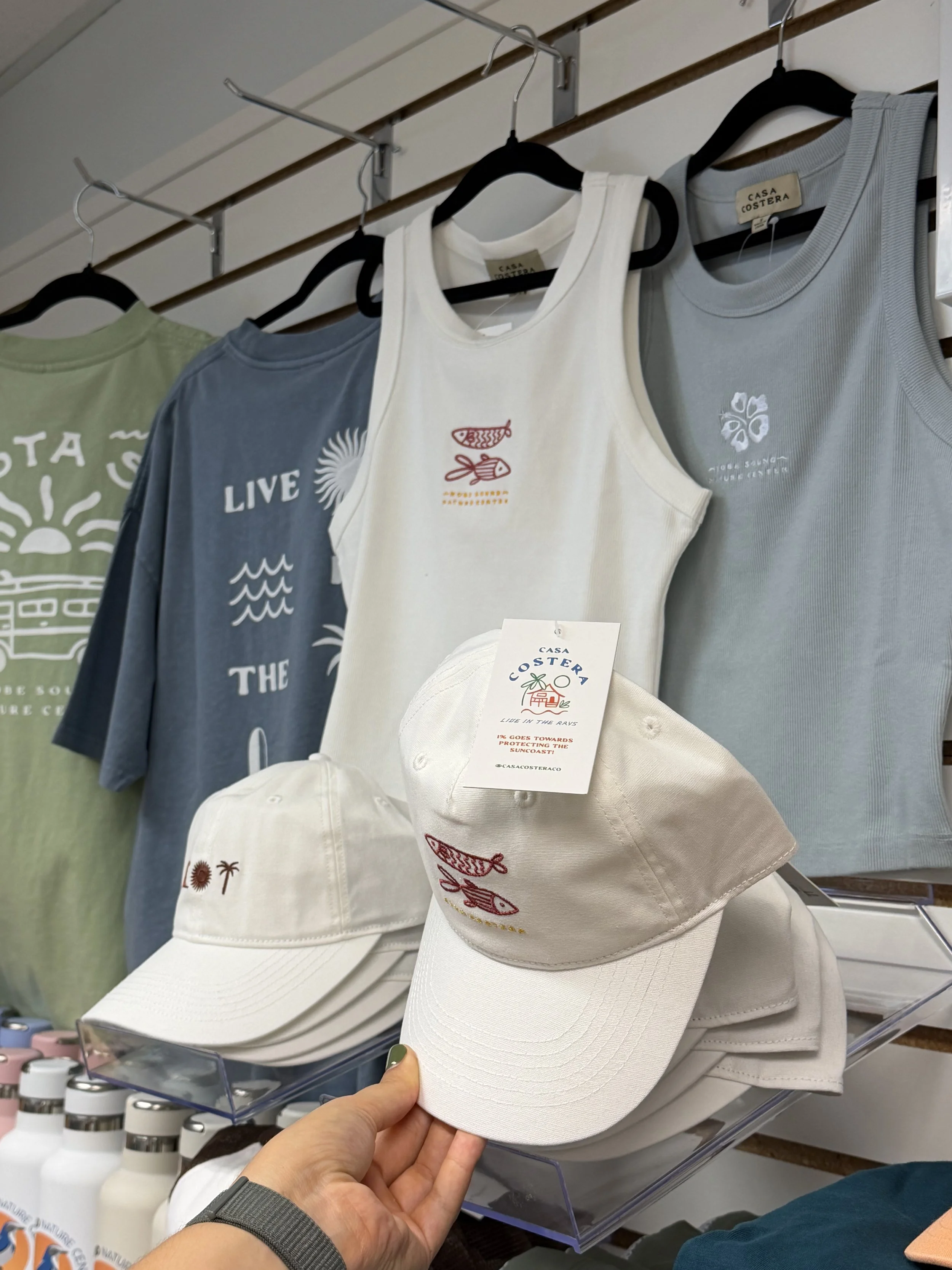 Coastal t-shirts and hats