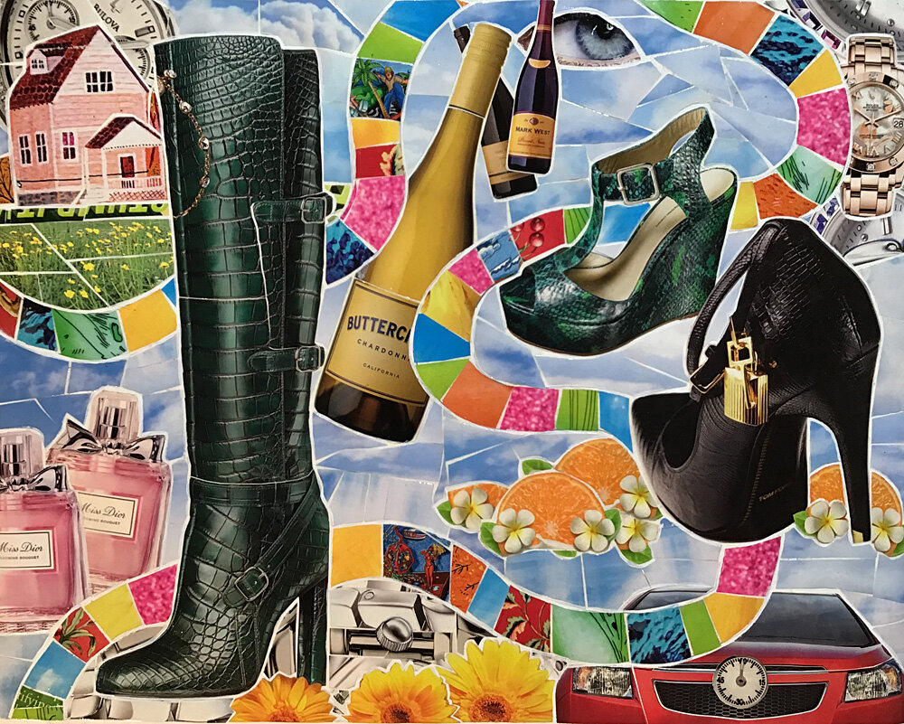 Candyland, collage 11 x 14 in
