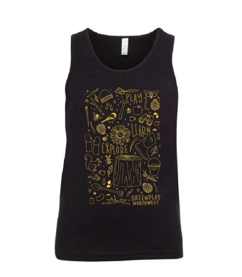 Youth Tank in Black (Glow in the Dark)