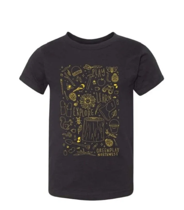 Toddler T-Shirt in Black (Glow in the Dark)
