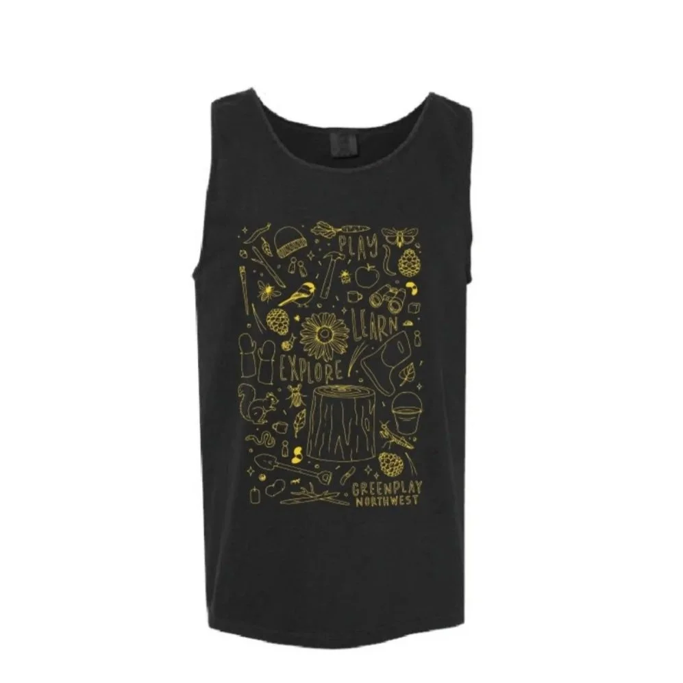 Adult Tank in Black (Glow in the Dark)