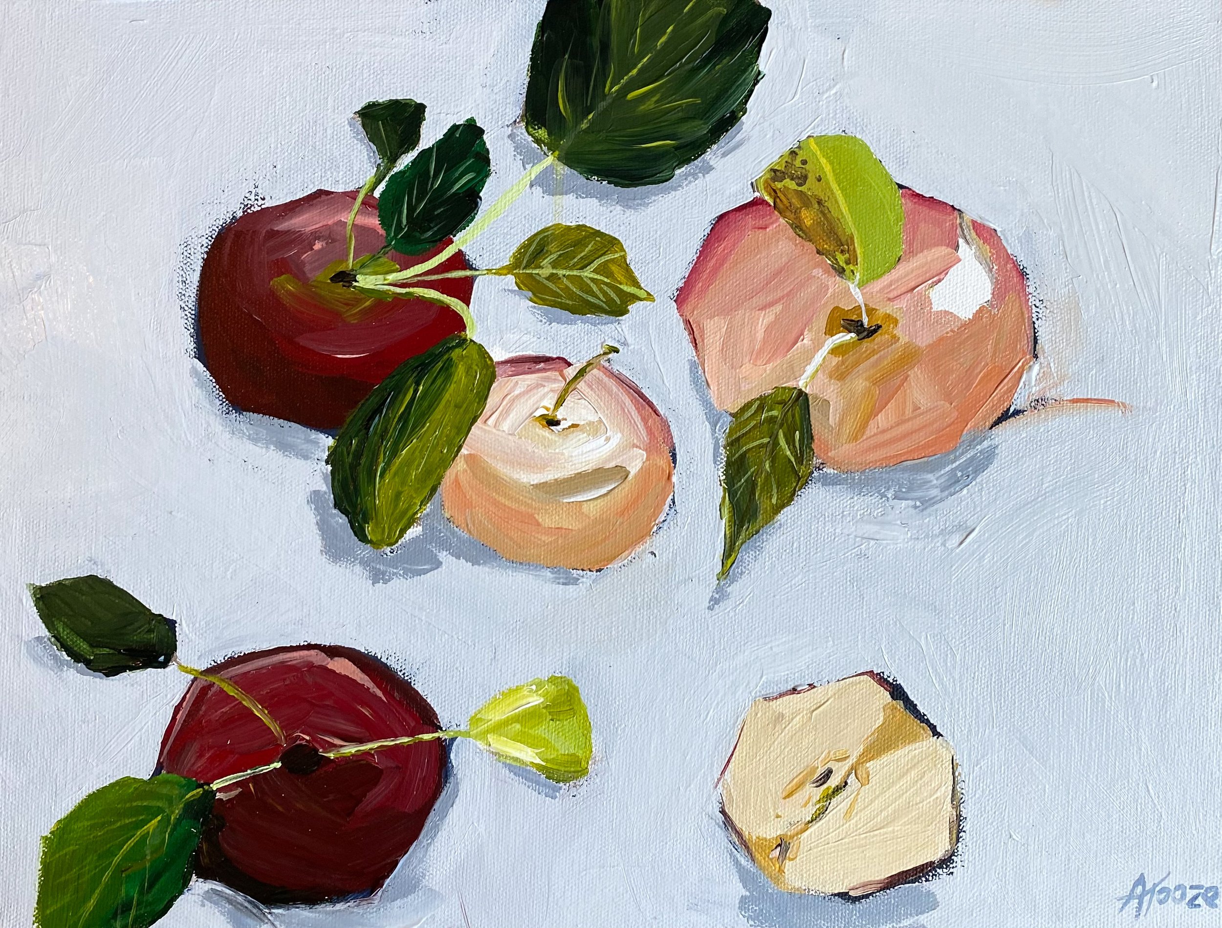 "Red and pink lady's" 12x16 original
