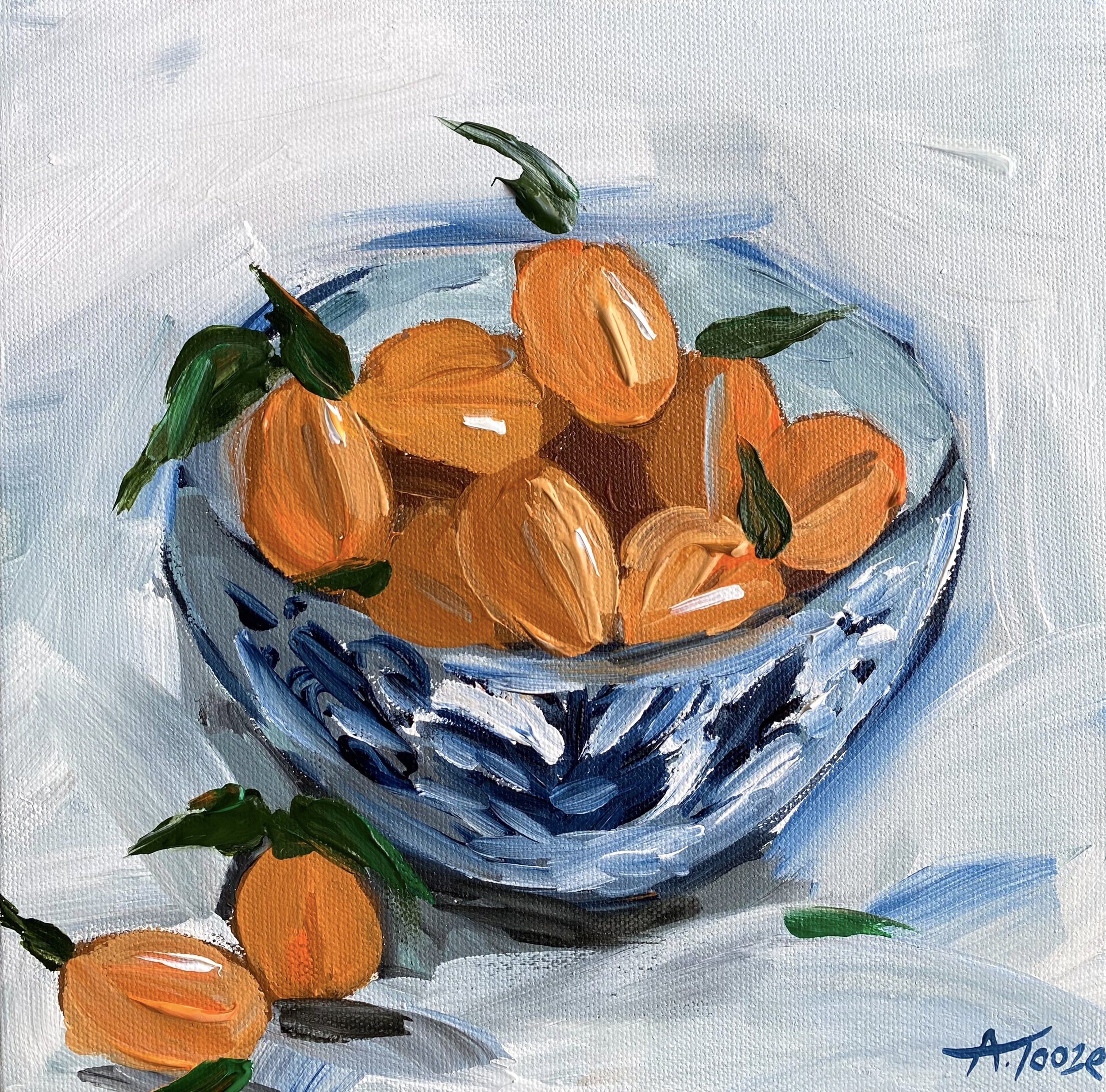 "Fresh picked apricots" 10x10 original
