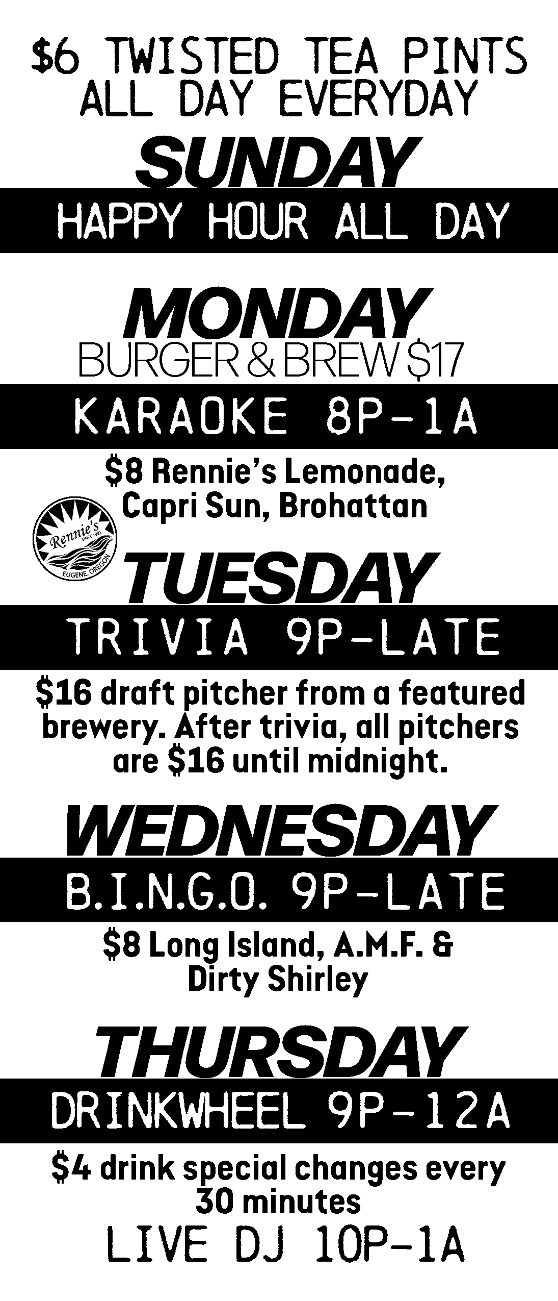 rennie's landing happy hour front menu