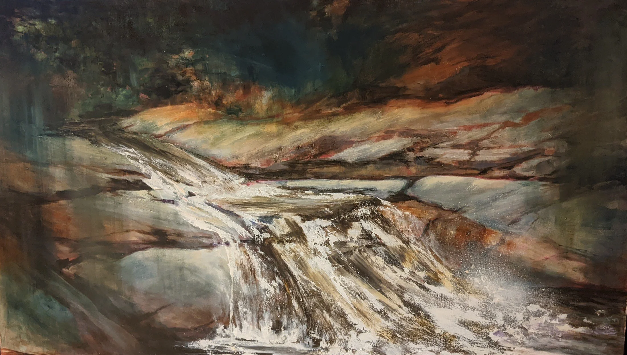 Lina Yachnin Hiker's Treat. Oil on Gallery Canvas Framed. 38%22 by 50%22 $2400 copy.jpg