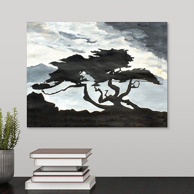 cat tree black 12x 16 canvas.jpeg