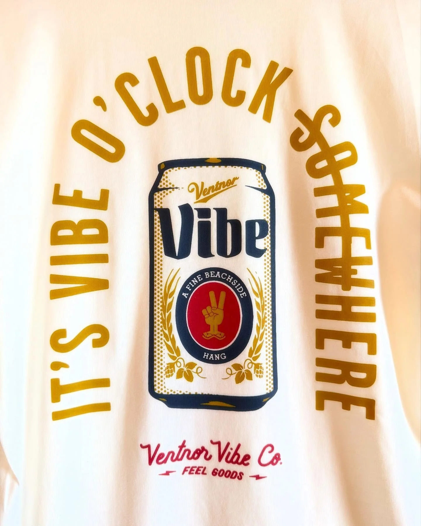 Vibe O’Clock tees (and hoodies!) have been restocked! Get ‘em while they’re cold. ✌️