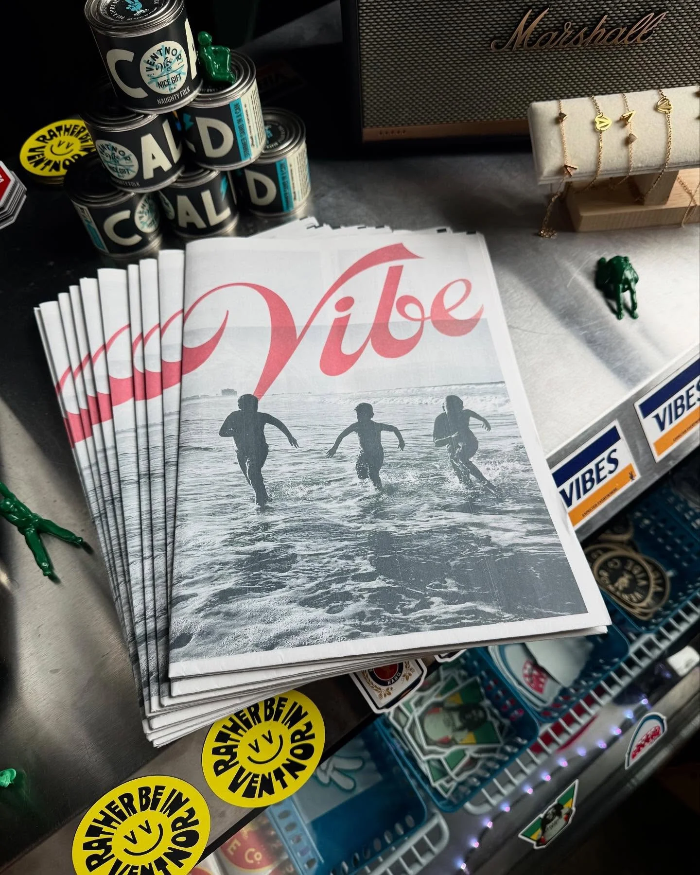 Fresh off the presses! Our very first zine is out today. It’s loaded with everything Ventnor, and just in time for the last weekend of the summer. Created by the Vibe Co. along with some very talented local artists, writers, photographers, chef