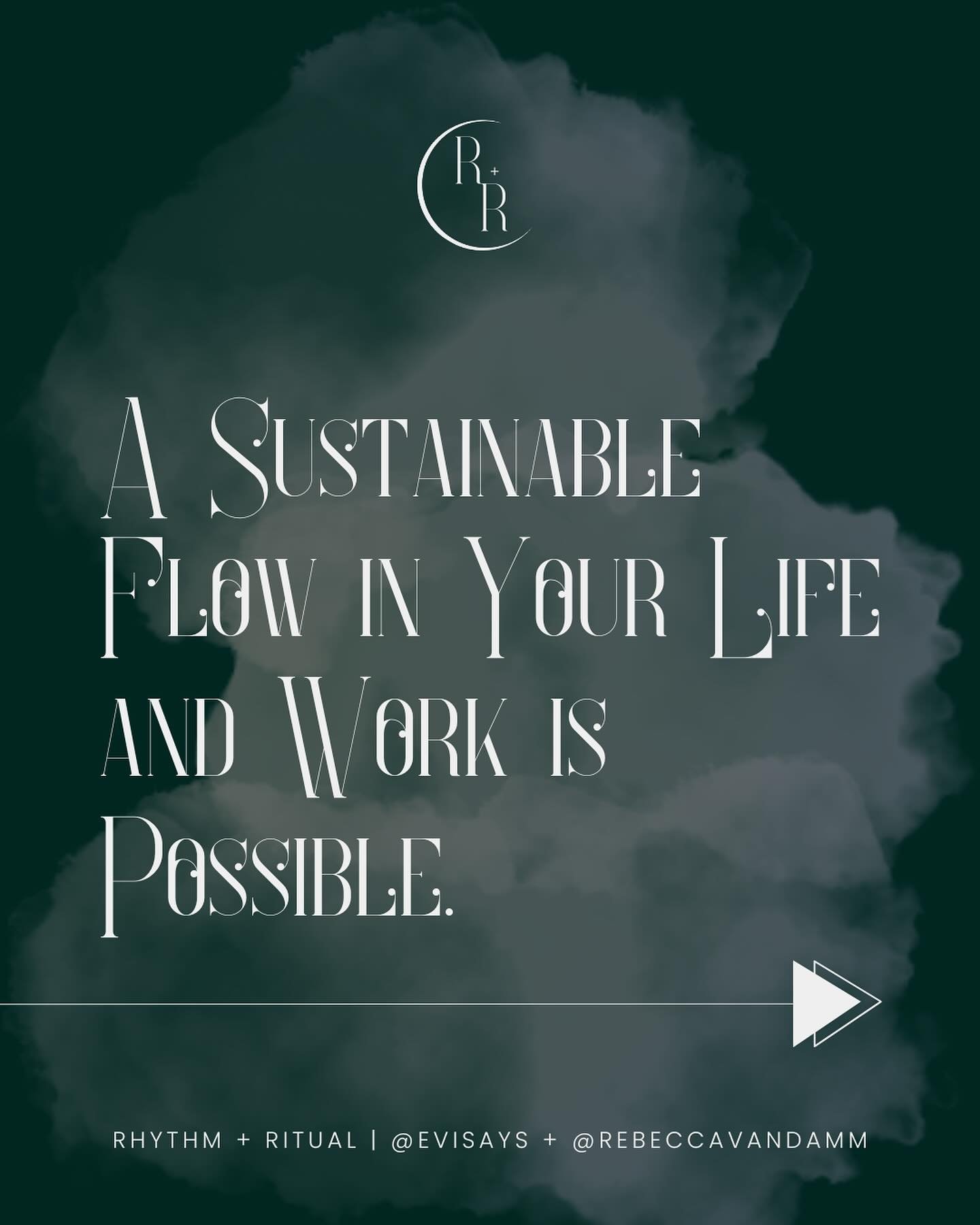 ⛲&nbsp;A Sustainable Flow in Your Life and Work is Possible

🚫 Contrary to what capitalist culture would have us believe, we are not here to be productive, exploited, or extracted from. 

🌱&nbsp;We are here to be human and thrive. 

🔄 The exhausti