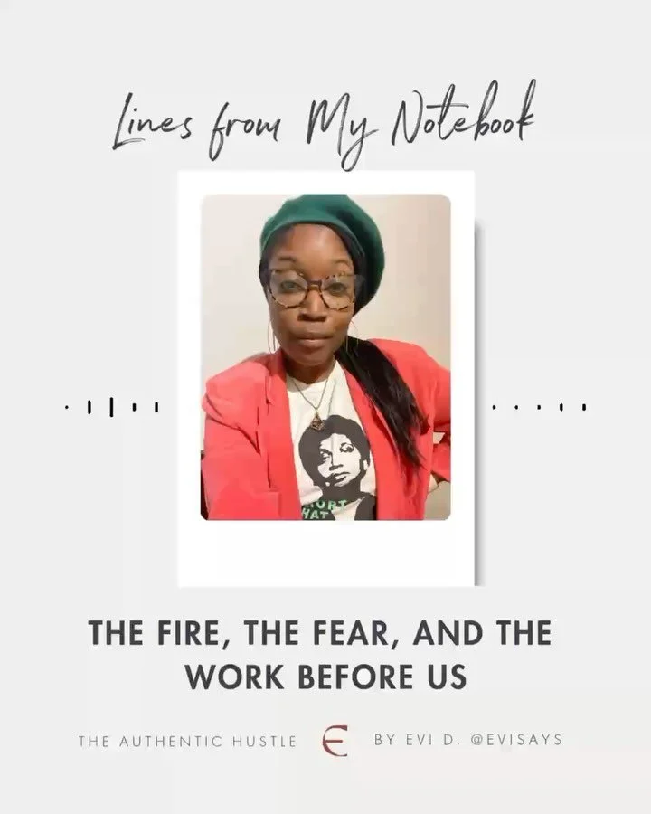 ✨&nbsp;Lines from My Notebook: I wrote this in January and completely forgot about it. But after a morning journaling session, I found it again&mdash;and I knew it was time to share.

Fear is loud. Fear is organized. Fear is working hard to convince 