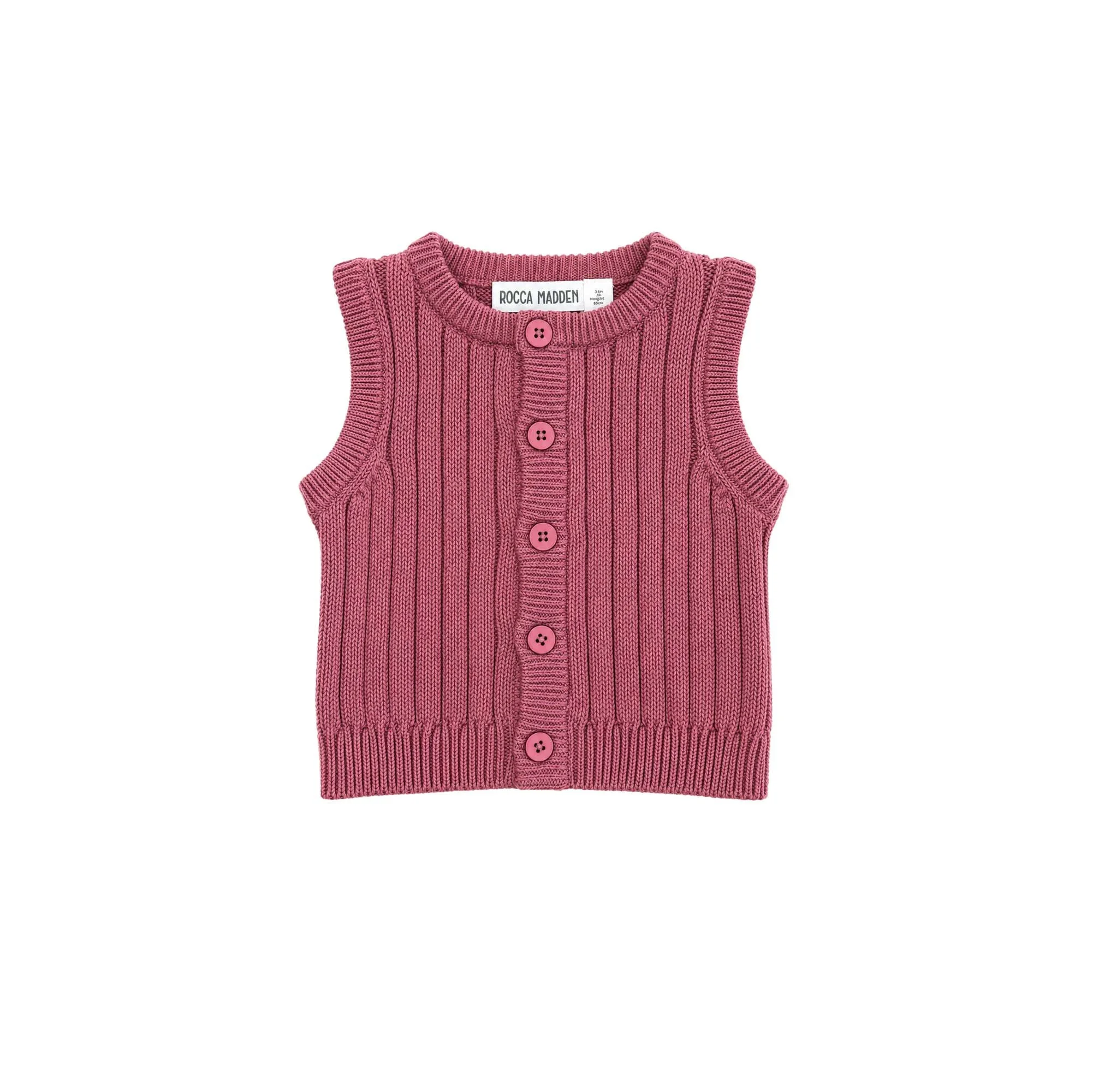 Raya Rib Vest Rose