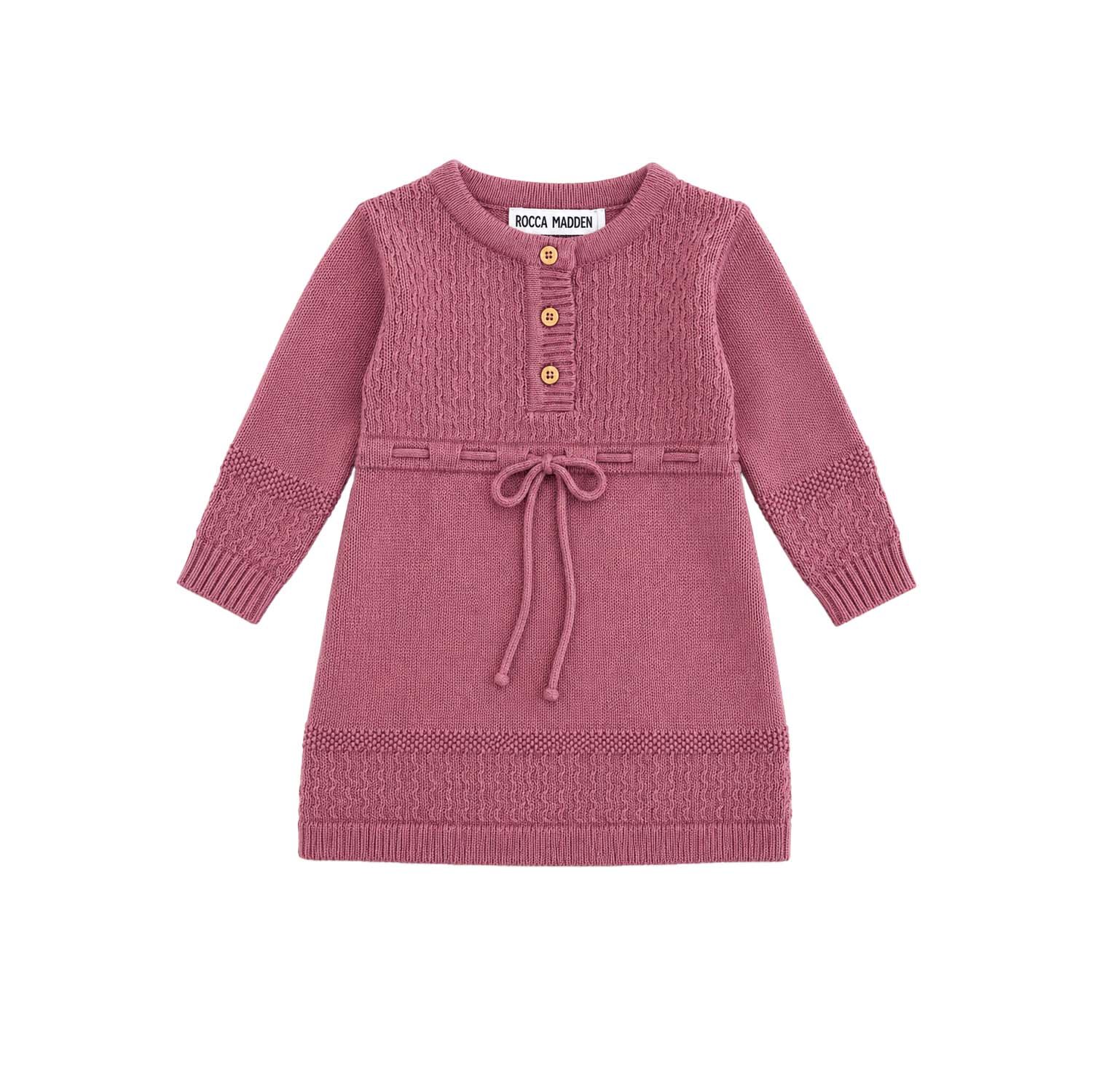 Raya Fancy Knit Dress Rose