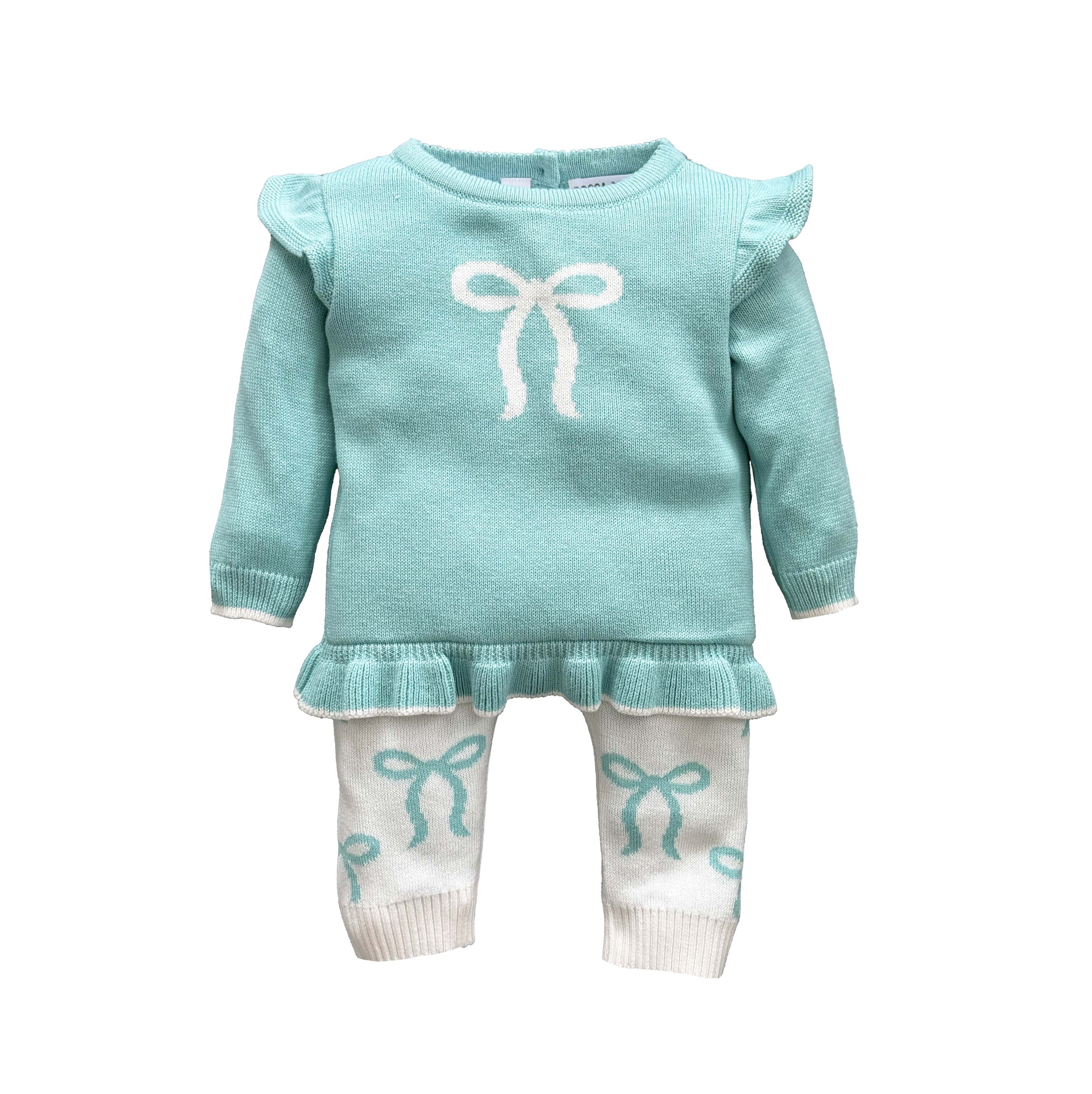 Charlotte 2pc Frill Set Aqua