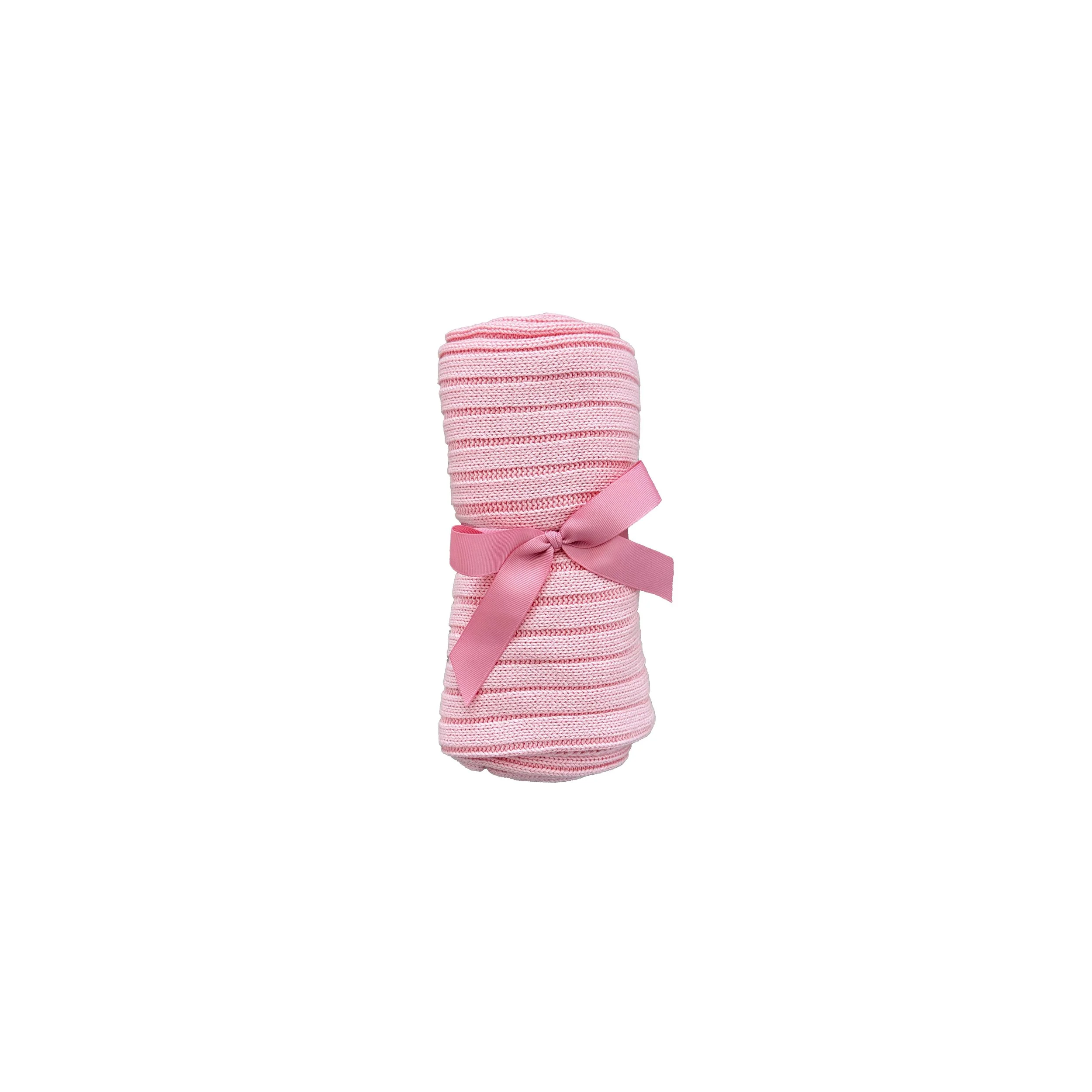 Halo Rib Knit Blanket Floss