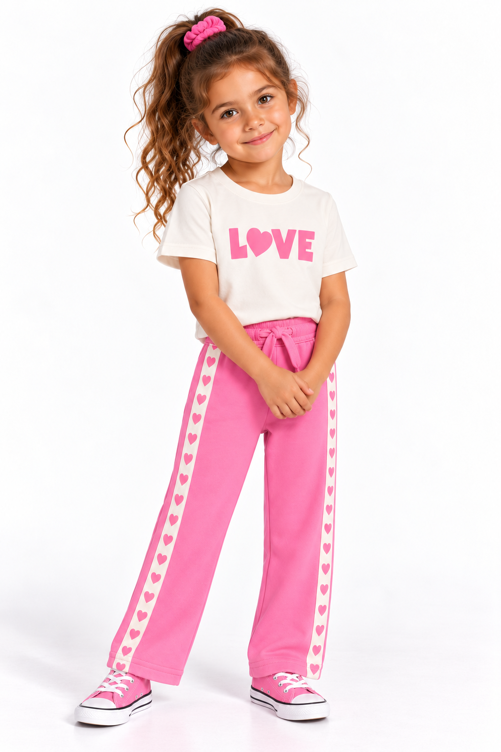 Smiling Girl in Pink Love Outfit.png