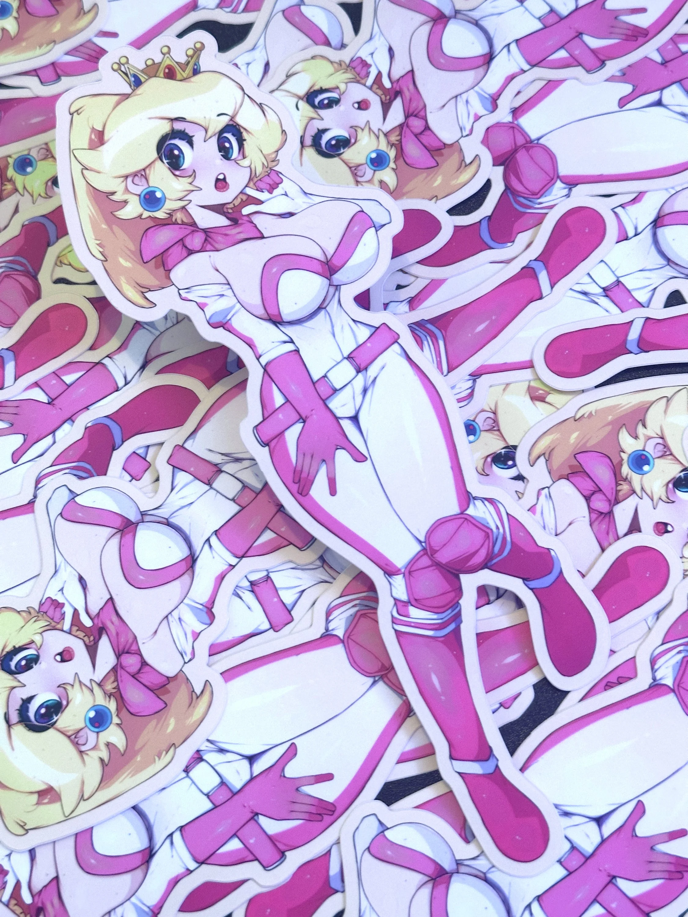Peachy Pink Blonde Racer XL Sticker