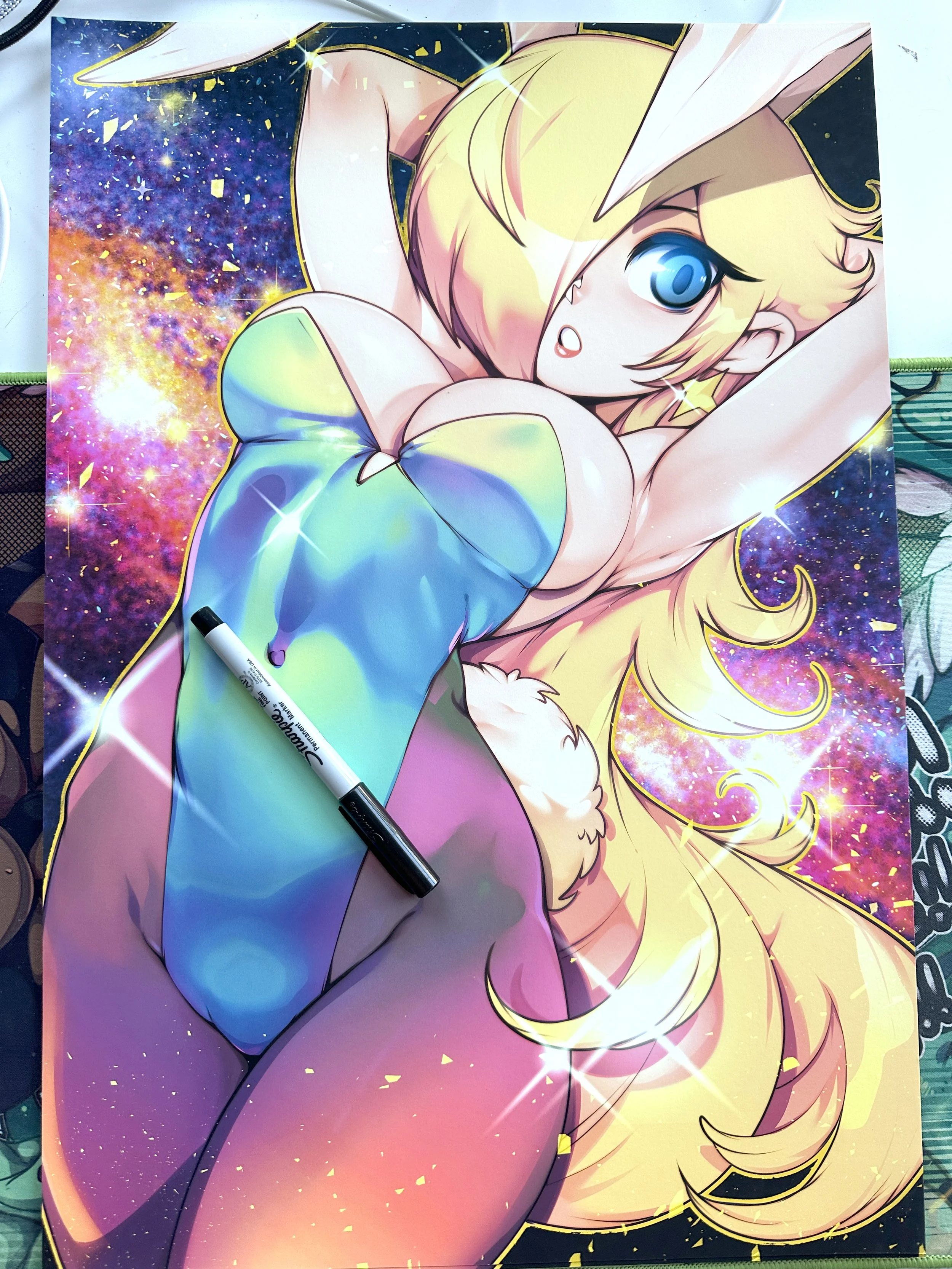 Space Blonde Bun A3+ Print