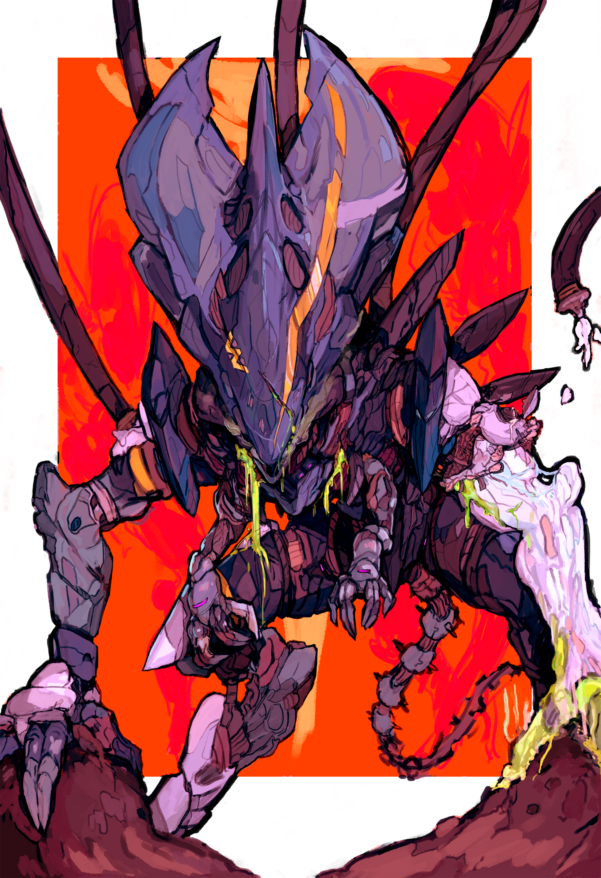 Mech Queen A3+ Print by Jubeimuffins