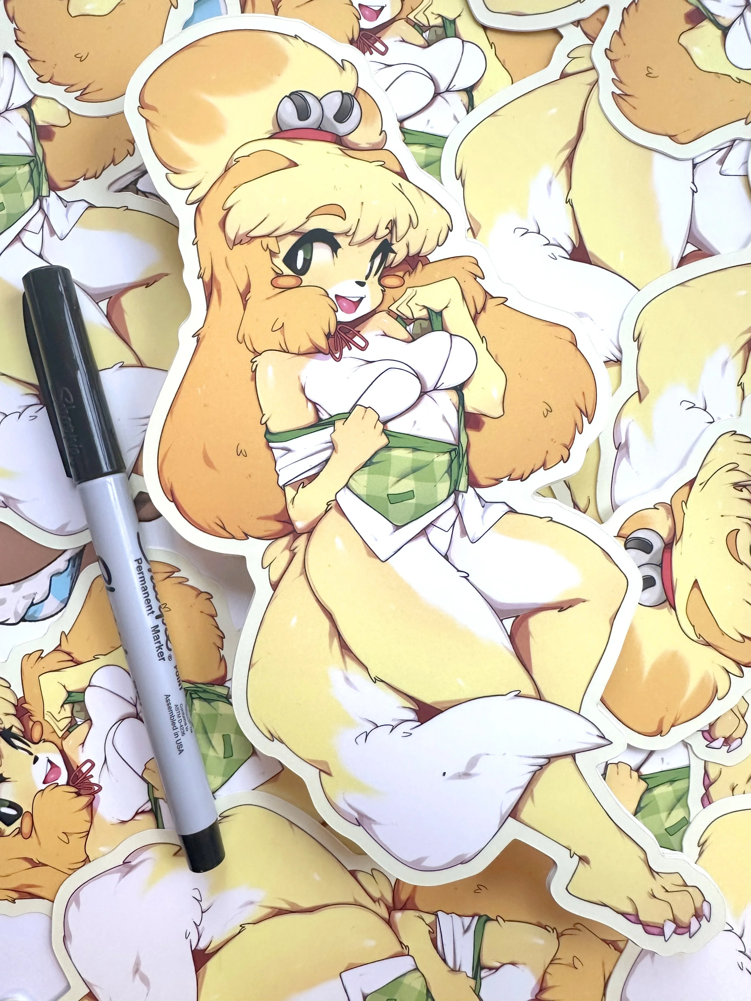 Plaid Doggo Reveal XL Sticker