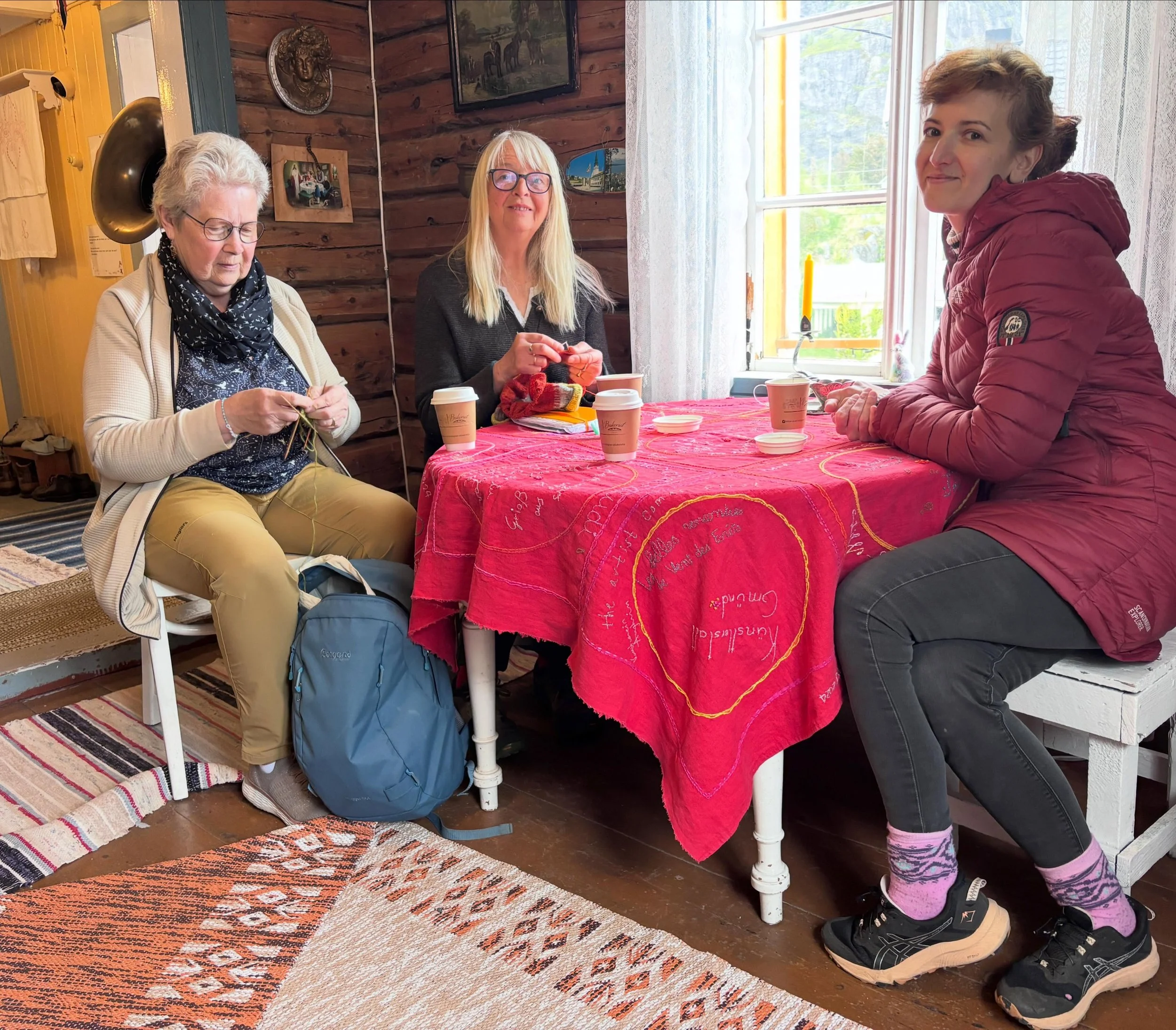 Intertale/Eutopia: On my way north, I got to &Aring; &mdash; a small village at the very edge of the Lofoten, perched between giant rocks and the force of the sea.

I spent time knitting and talking with local villager Nora and Agnes, who runs the lo