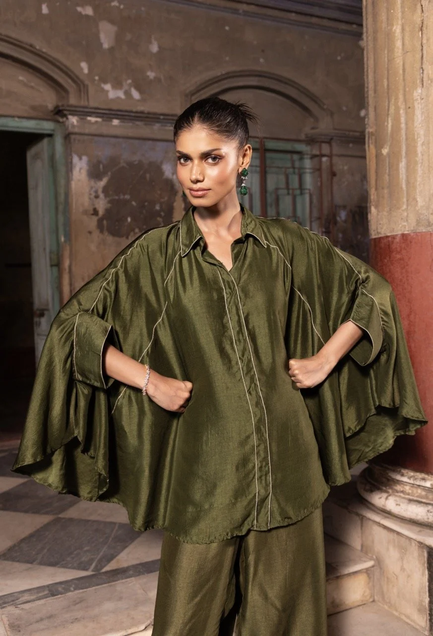 Flowy Sap Green Co-ord Set