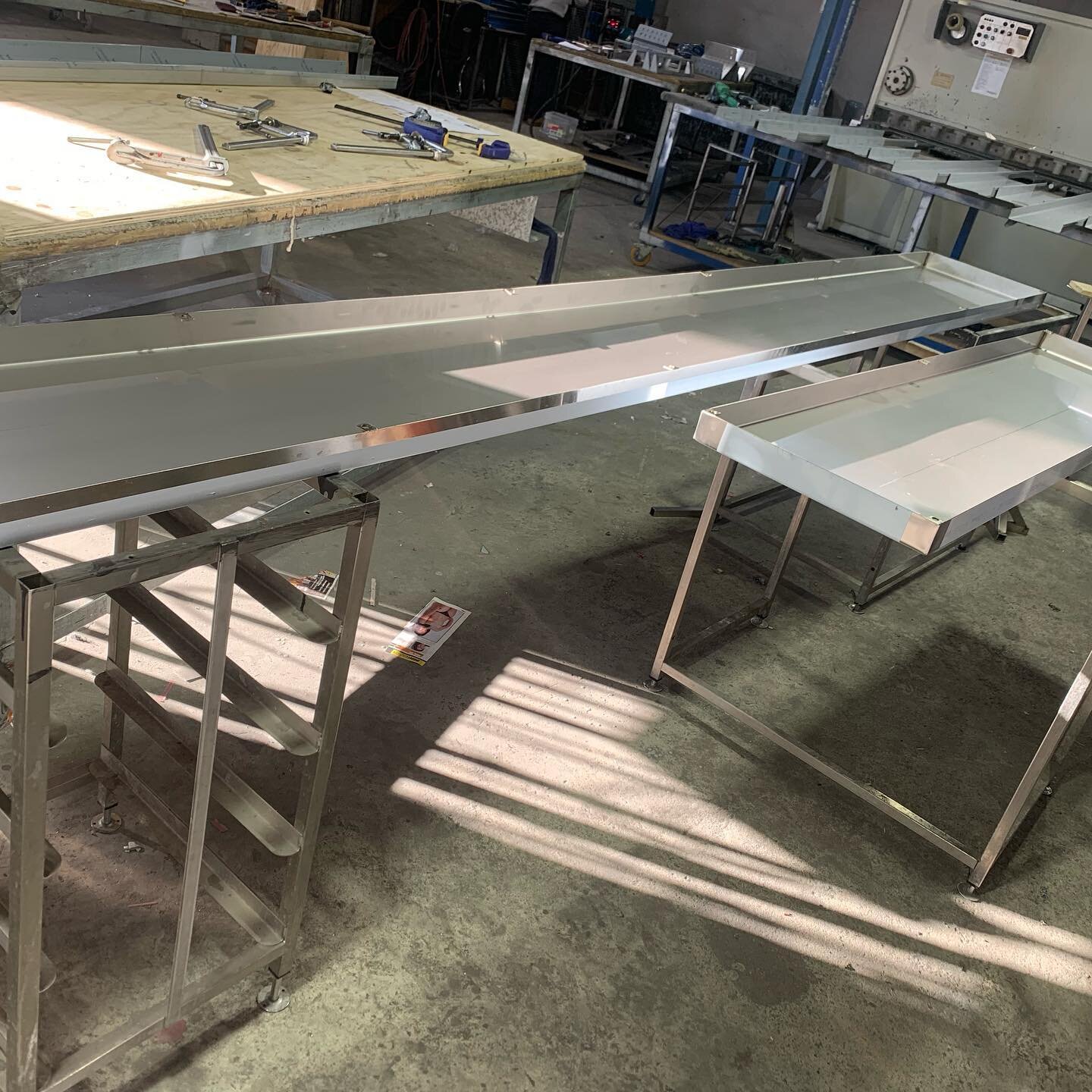 Some Stainless drip trays for a plumbing client. 4.2m long took some effort to do but got it done. All things stainless  #driptray #stainless #fabrication