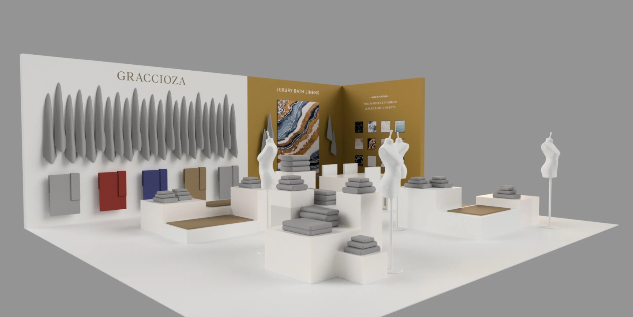 Graccioza booth at a design trade exhibition in China