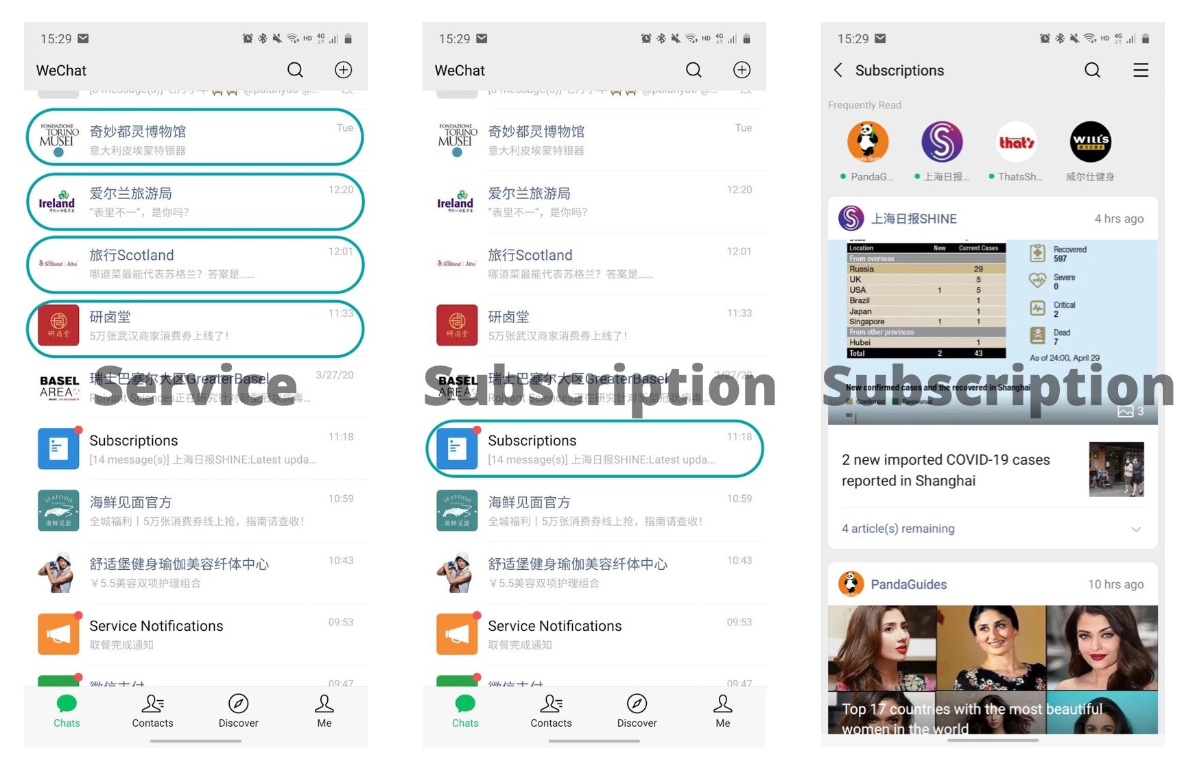 WeChat account types