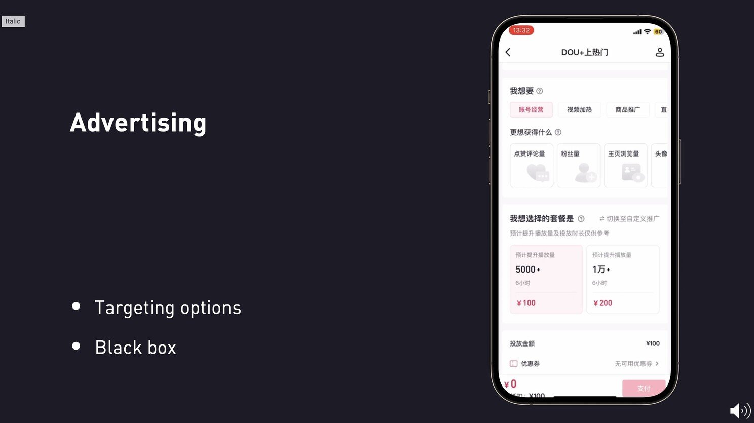 Online advertising in China on Douyin