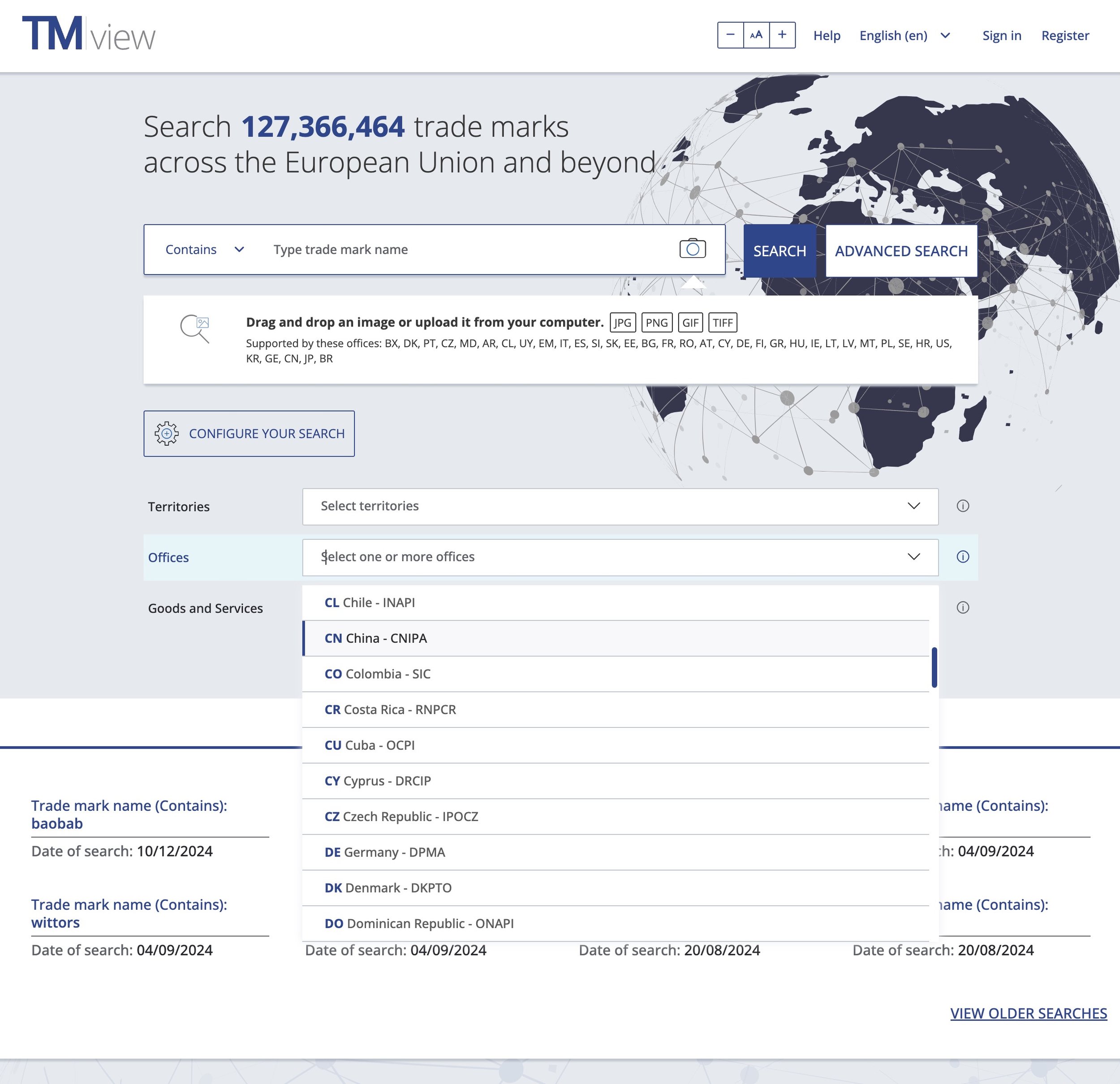 See registered trademarks in the Chinese CNIPA system