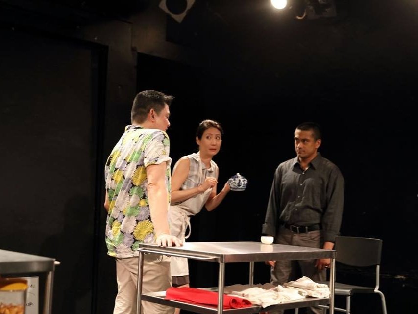  Production photos from the August 2015 FringeNYC run of Yilong Liu's JOKER. Directed by Daniel Dinero. Produced by Matthew Kelty. Quarter Acre Productions. 