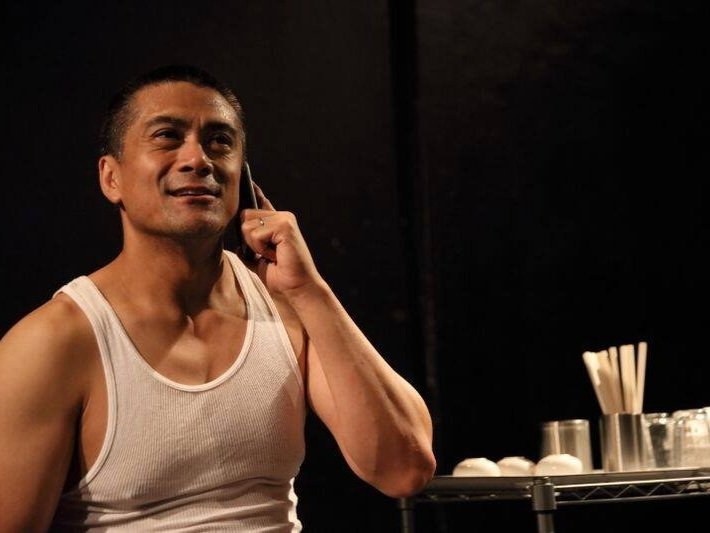  Production photos from the August 2015 FringeNYC run of Yilong Liu's JOKER. Directed by Daniel Dinero. Produced by Matthew Kelty. Quarter Acre Productions. 