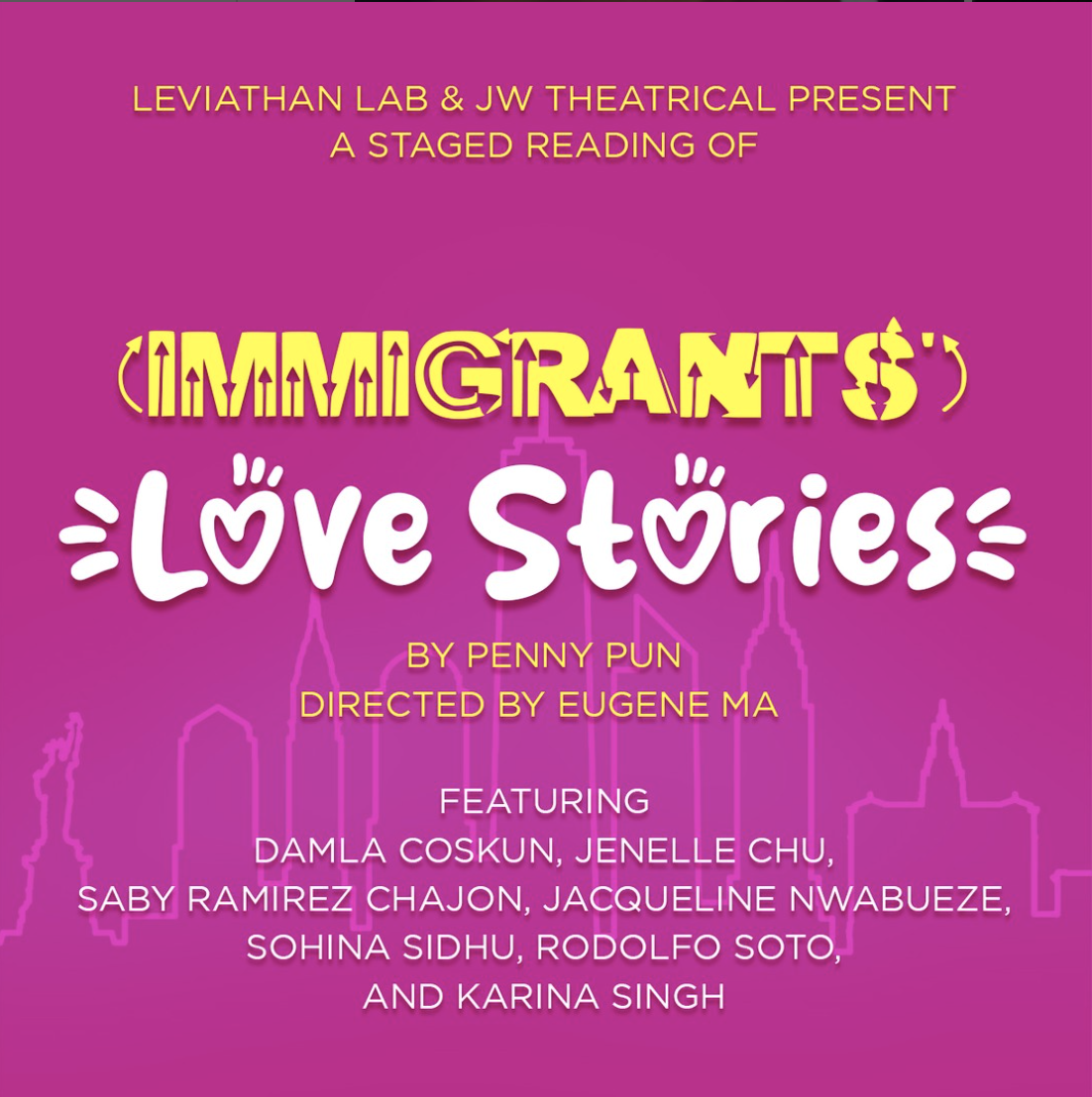 Leviathan Lab and JW Theatrical’s Staged Reading of IMMIGRANTS’ LOVE STORIES