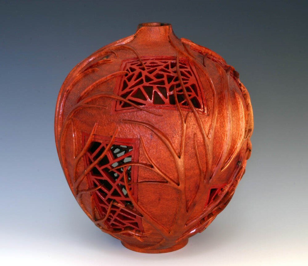 View from the Garden, 2006, 7.5" tall x 6.5" dia., African Sumac, (#558)
