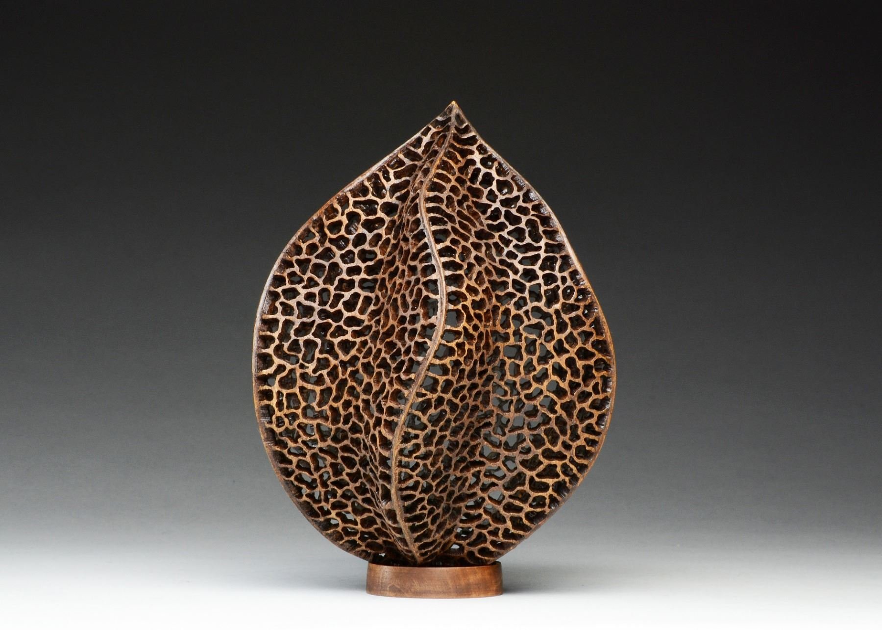 Raindrop, 2021, 6" tall x 4.5" dia., Mesquite, (#737) AAW POP auction 2021