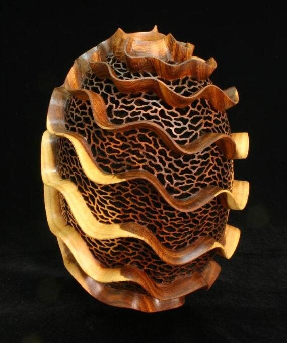 A Time of the Sines 2015, Acacia, 9" tall x 7" dia. (#689)