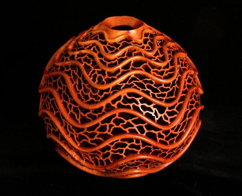 Cycles 2014, African Sumac, 6" tall x 6.5" dia., AAW Journal cover photo, Feb. 2015, (#672)