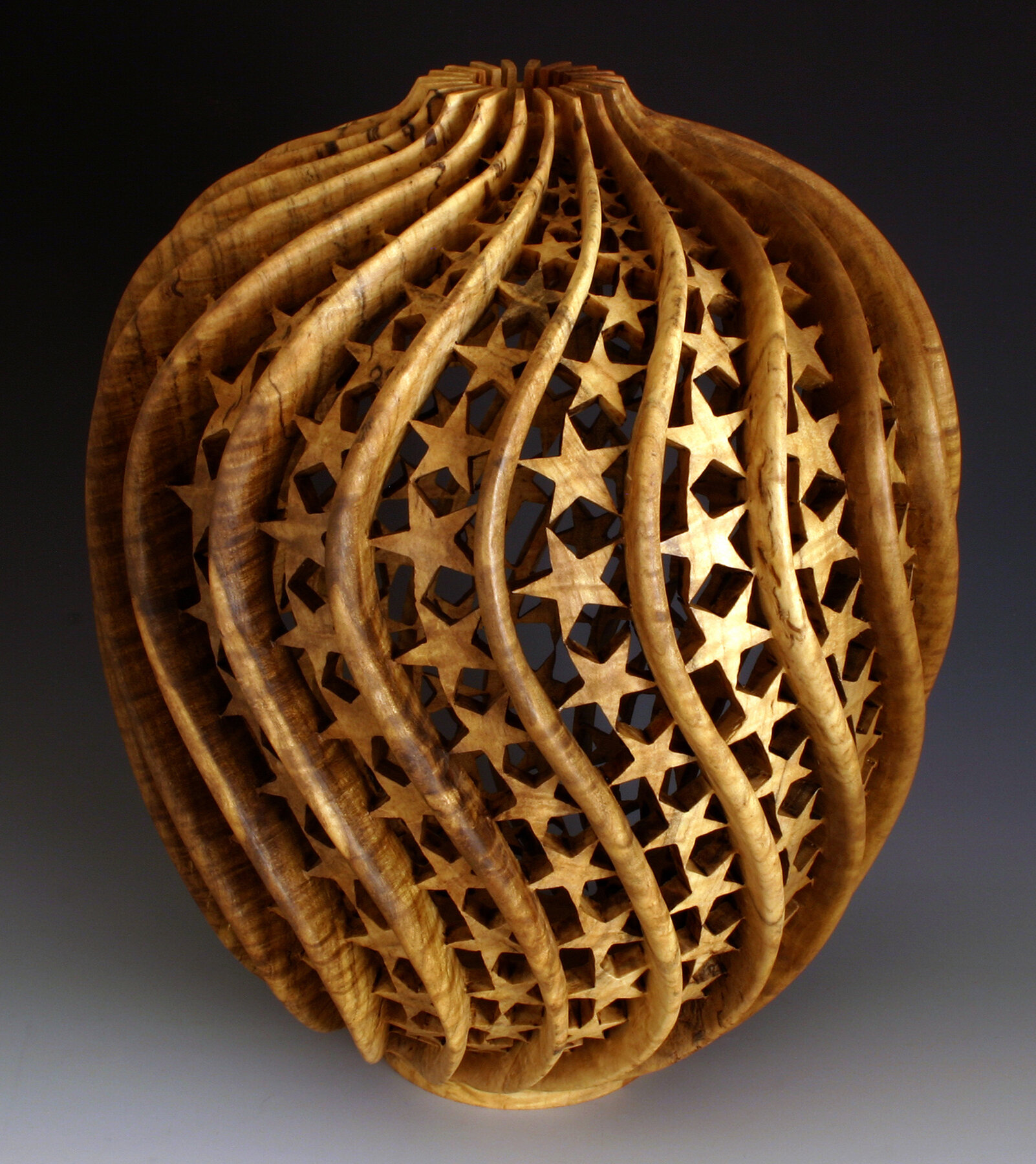 Ad Astra II, 2011, Tulipwood Poplar from Jefferson Monticello Estate, 11" tall x 9" dia. (#628)