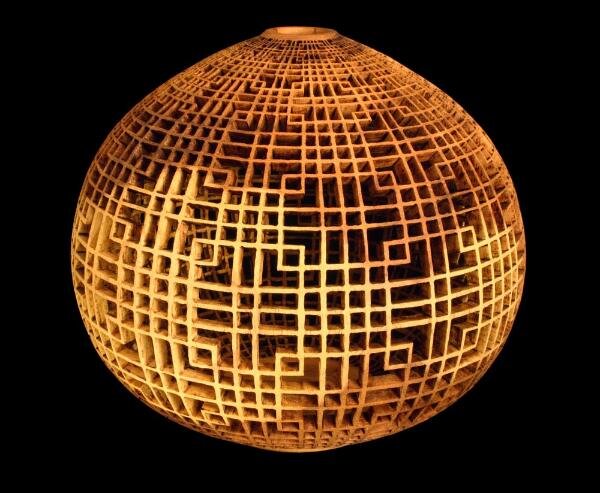 Lattice in the Clouds, Mesquite, 7.5" tall x 8.25" dia. (#636)