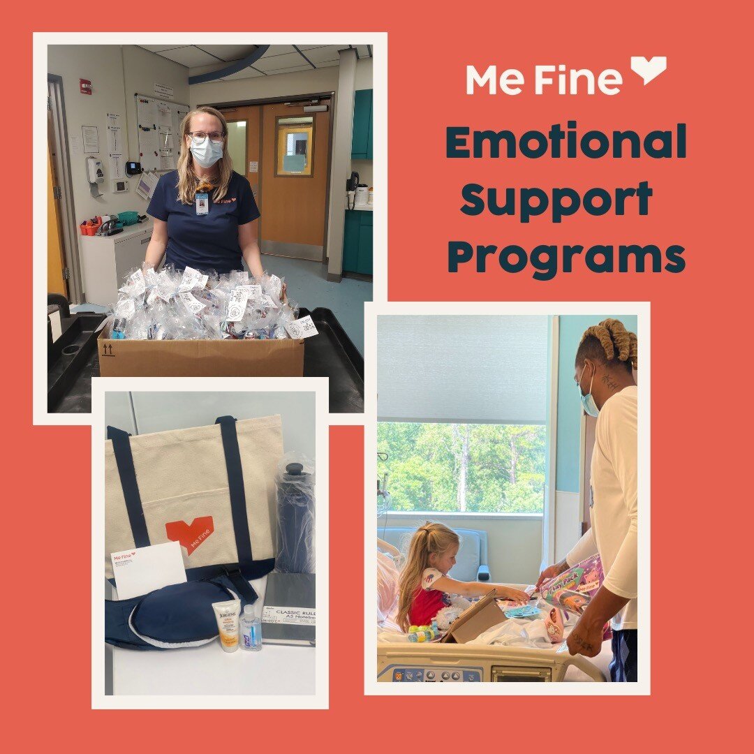 Me Fine began sponsoring emotional and psychosocial support programs at our partner hospitals in 2013. 

These programs are designed to help pediatric patients, siblings, and parents process their experiences, tell their stories and find moments of j