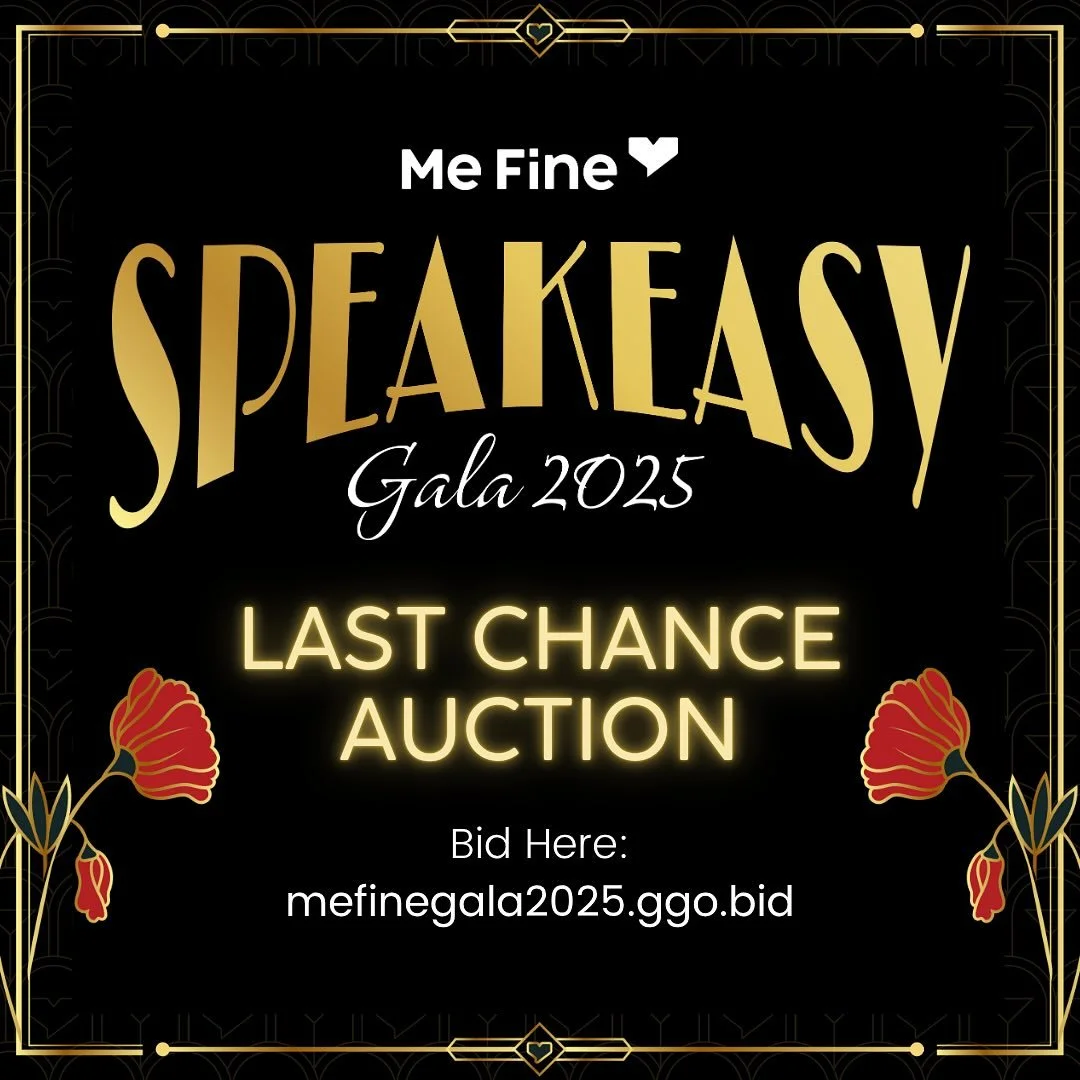 β° Last chance to bid! 
Our Second Chance Gala Auction closes Friday at 6 PM. Don’t miss your shot at incredible items and experiences that support Me Fine families. Place your bids now at mefinegala2025.ggo.bid or at the link in bio! π
#MeFi
