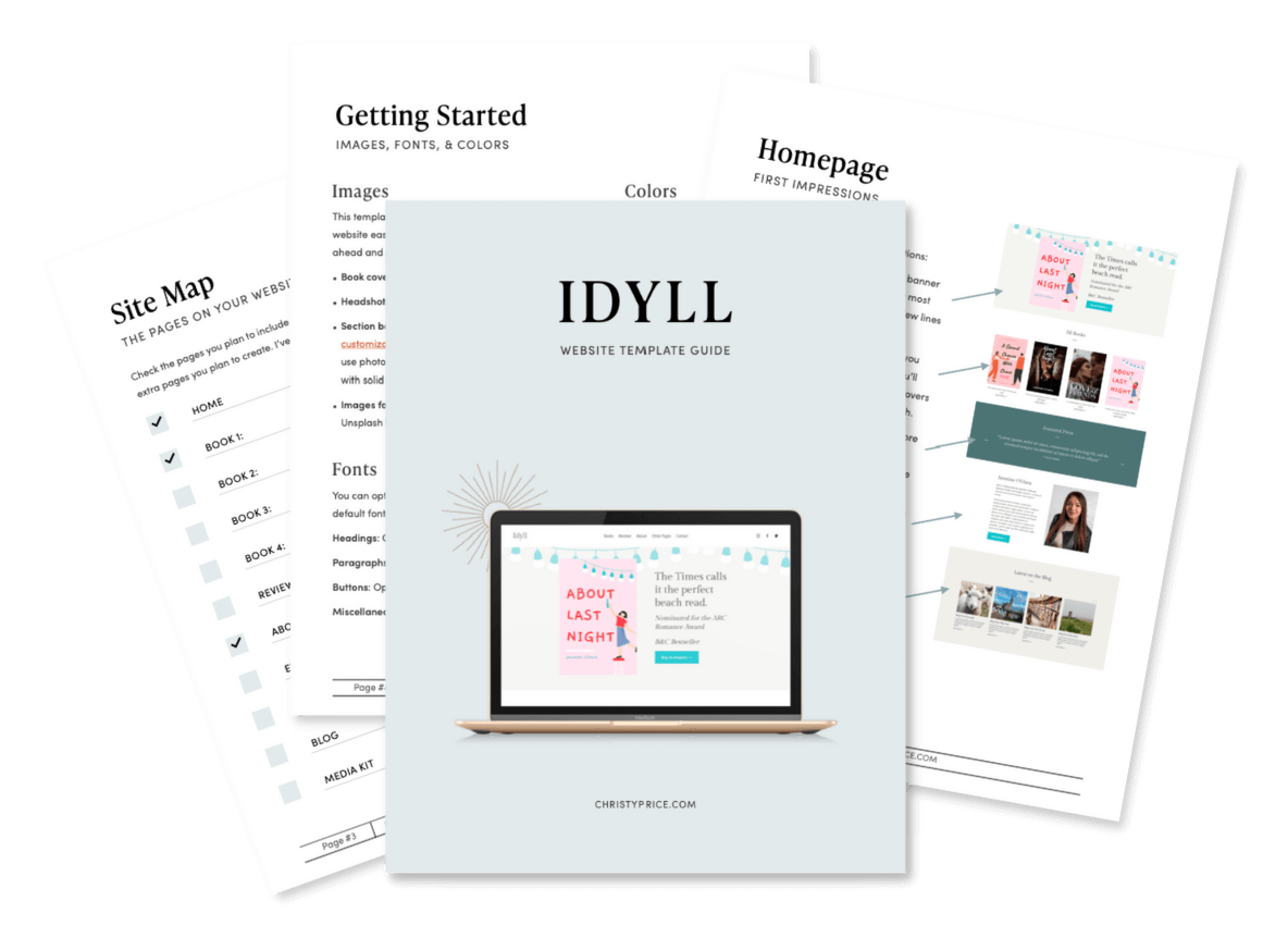 Idyll, Squarespace Template for Authors — Squarespace Web Design by Christy  Price