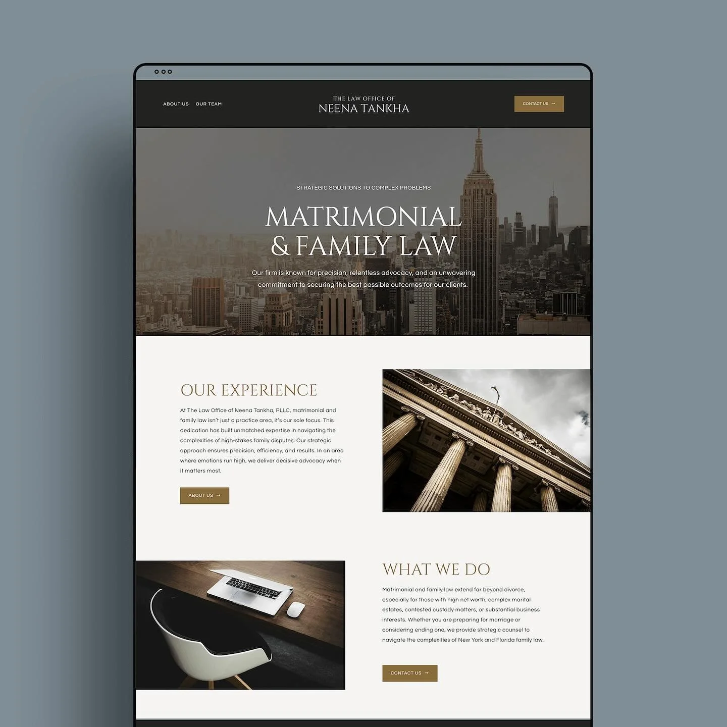 Last week, I shared the mini brand I created for an NYC law firm on a very tight deadline. Here&rsquo;s the finished website&hellip; clean, professional, and built fast.

When time is limited, having a solid process makes all the difference. (And yes