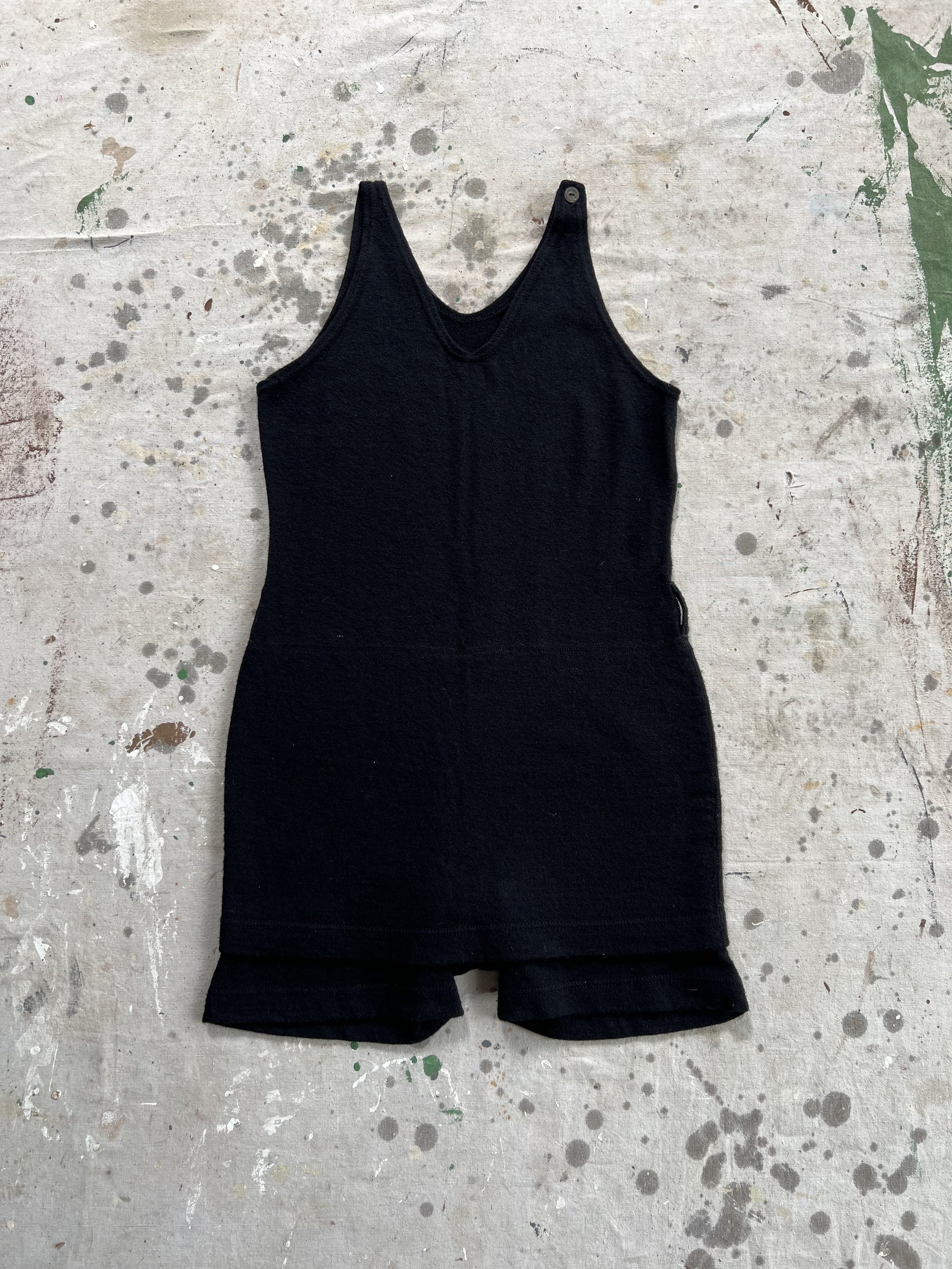 20’s/30’s black wool swimsuit