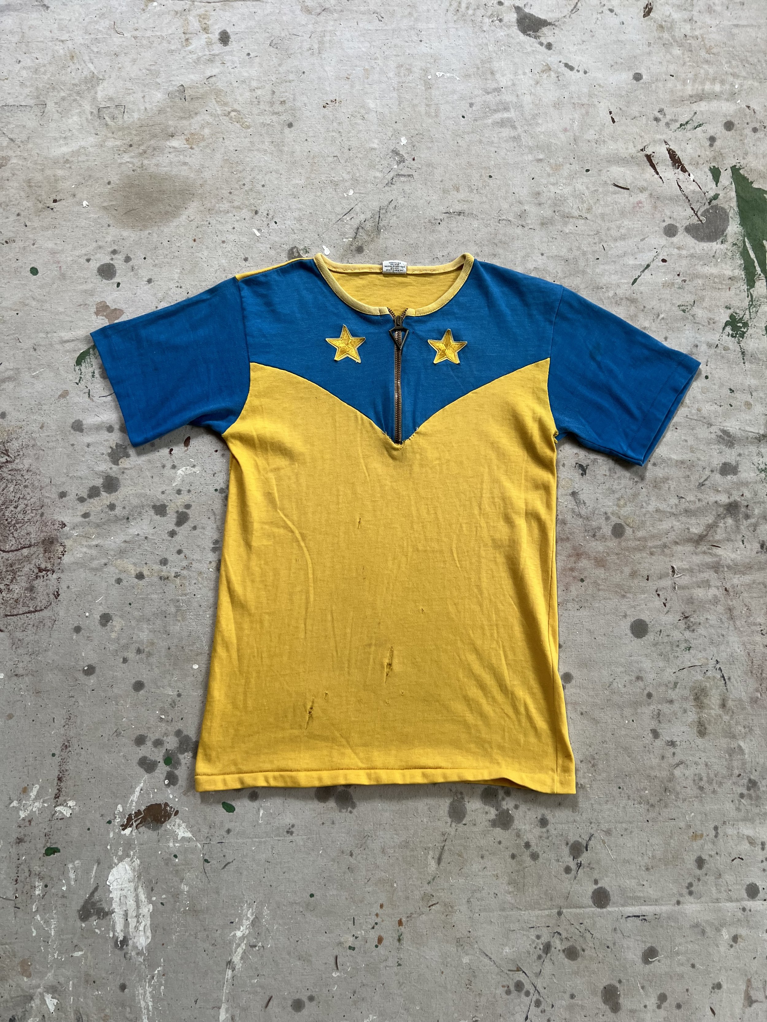 70’s cotton Star 1/4 zip shirt