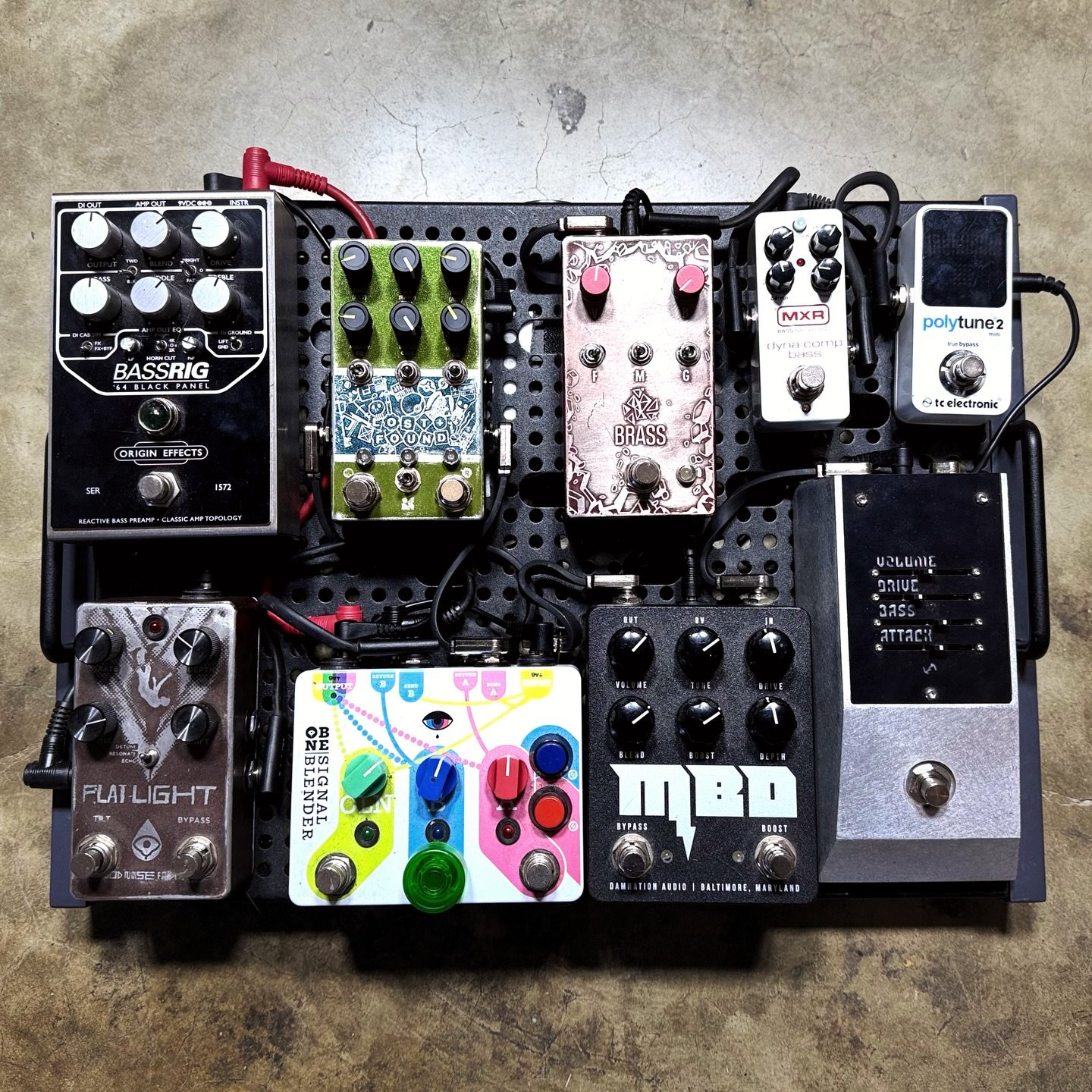 Been taking it slow with pedals this month and spending time with family and friends. A break is nice every now and then, you know? 
Anyways, thought I&rsquo;d share my bass board setup I&rsquo;ve been running lately with one of the first bands I&rsq