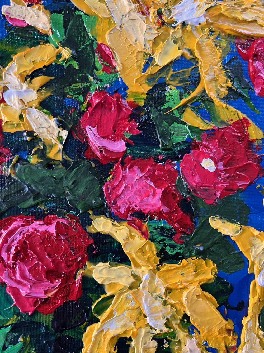 Acrylic painting detail