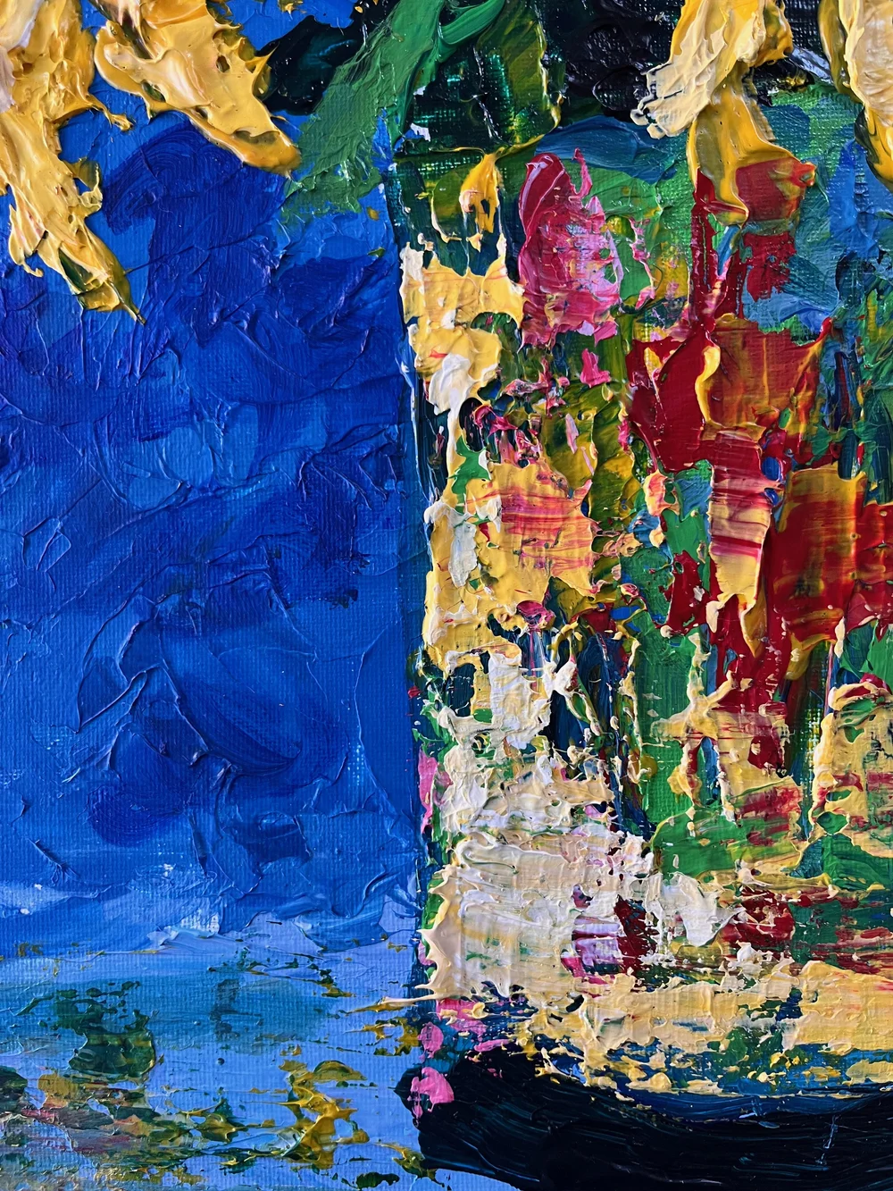 Acrylic painting detail